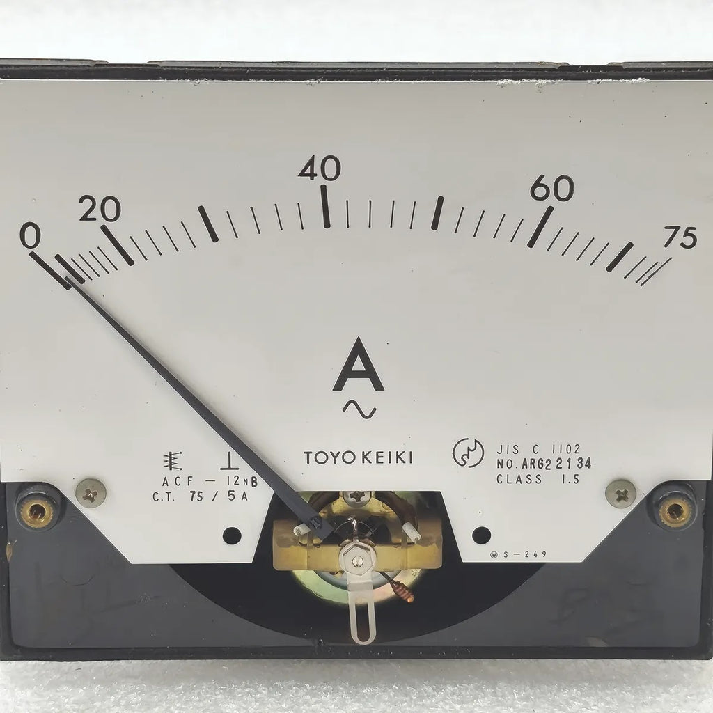 TOYO KEIKI ACF-12NB AC Ammeter 0-75A CT 75/5A