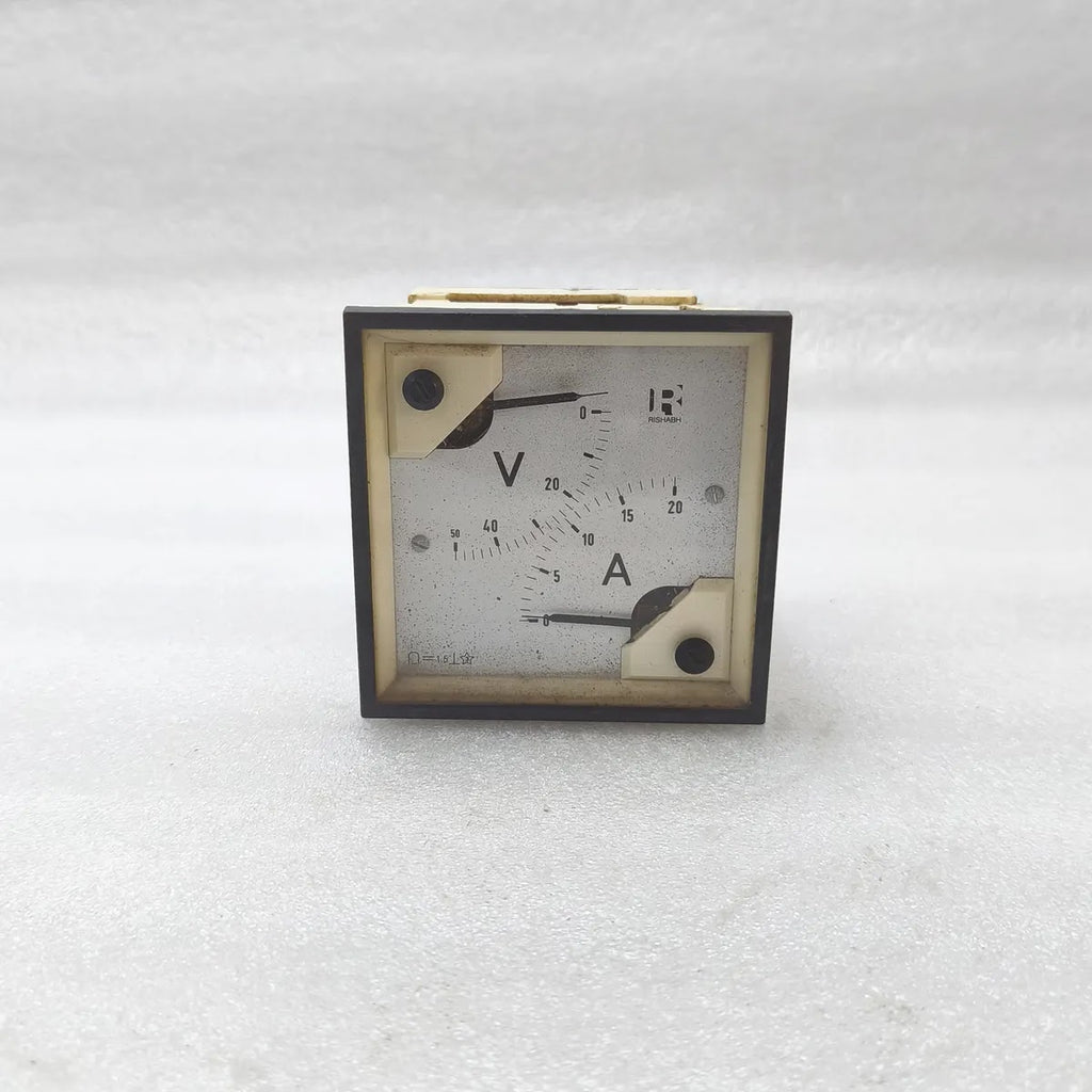 RISHABH Dual Scale Voltmeter Ammeter Panel Meter 0-50V 0-20A