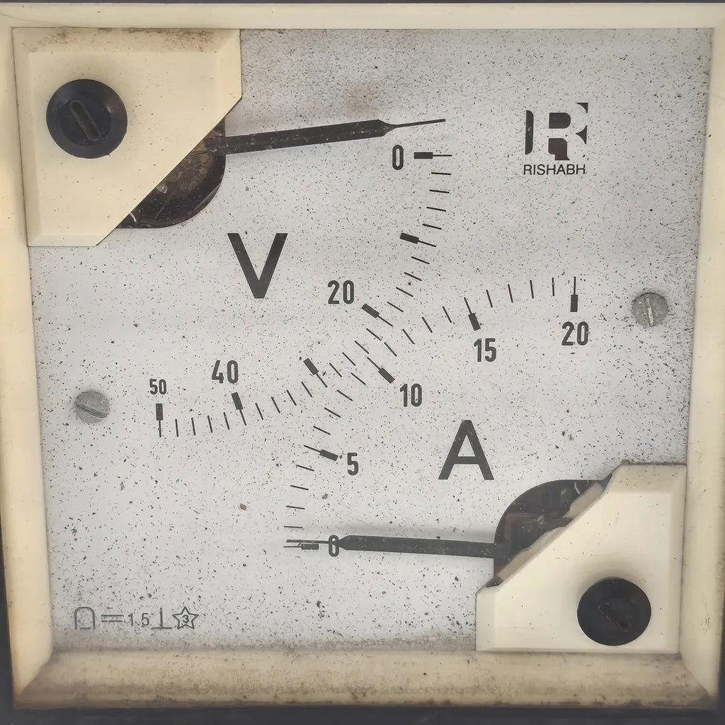 RISHABH Dual Scale Voltmeter Ammeter Panel Meter 0-50V 0-20A