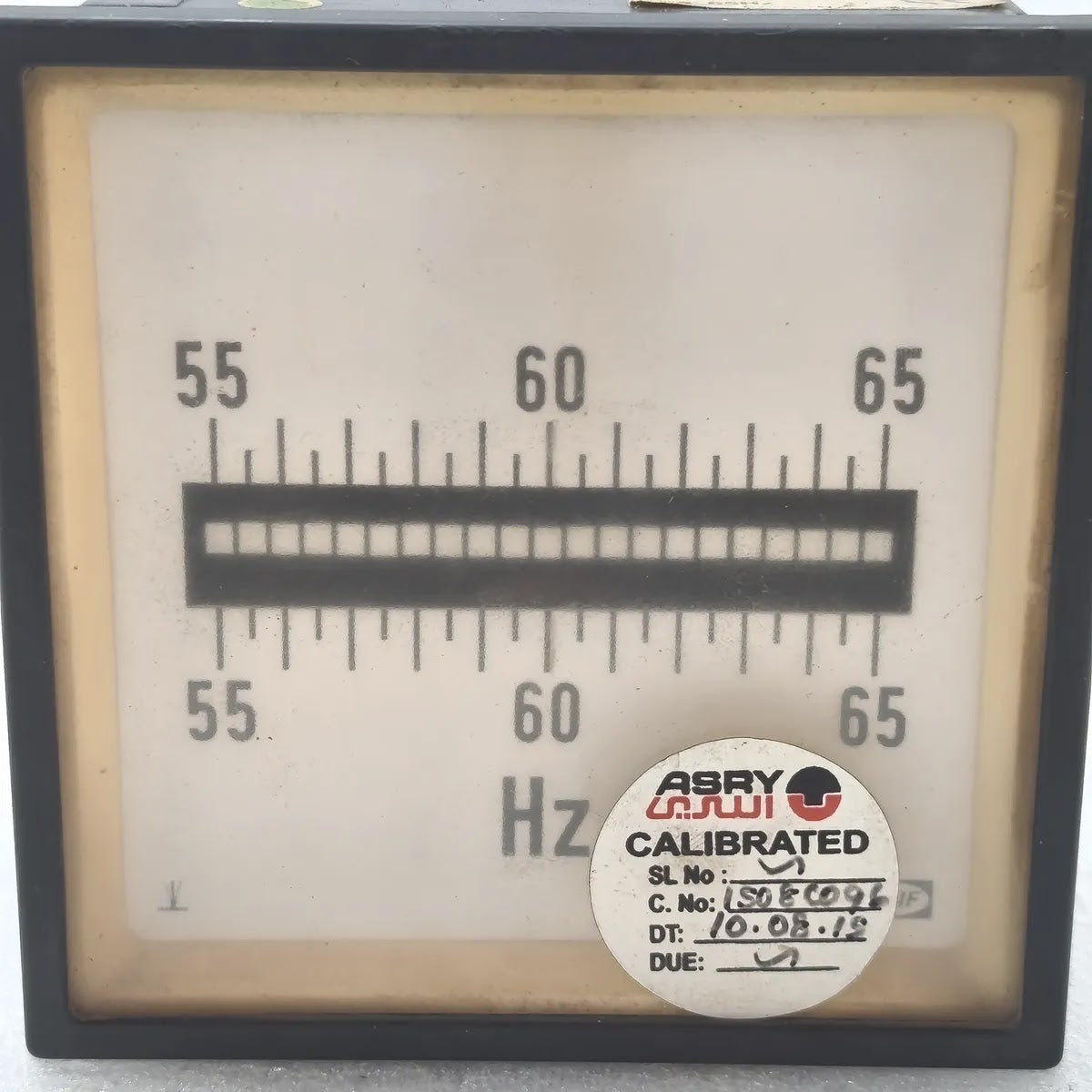 Vibrating Reed Frequency Meter 55-65Hz Analog Panel Meter
