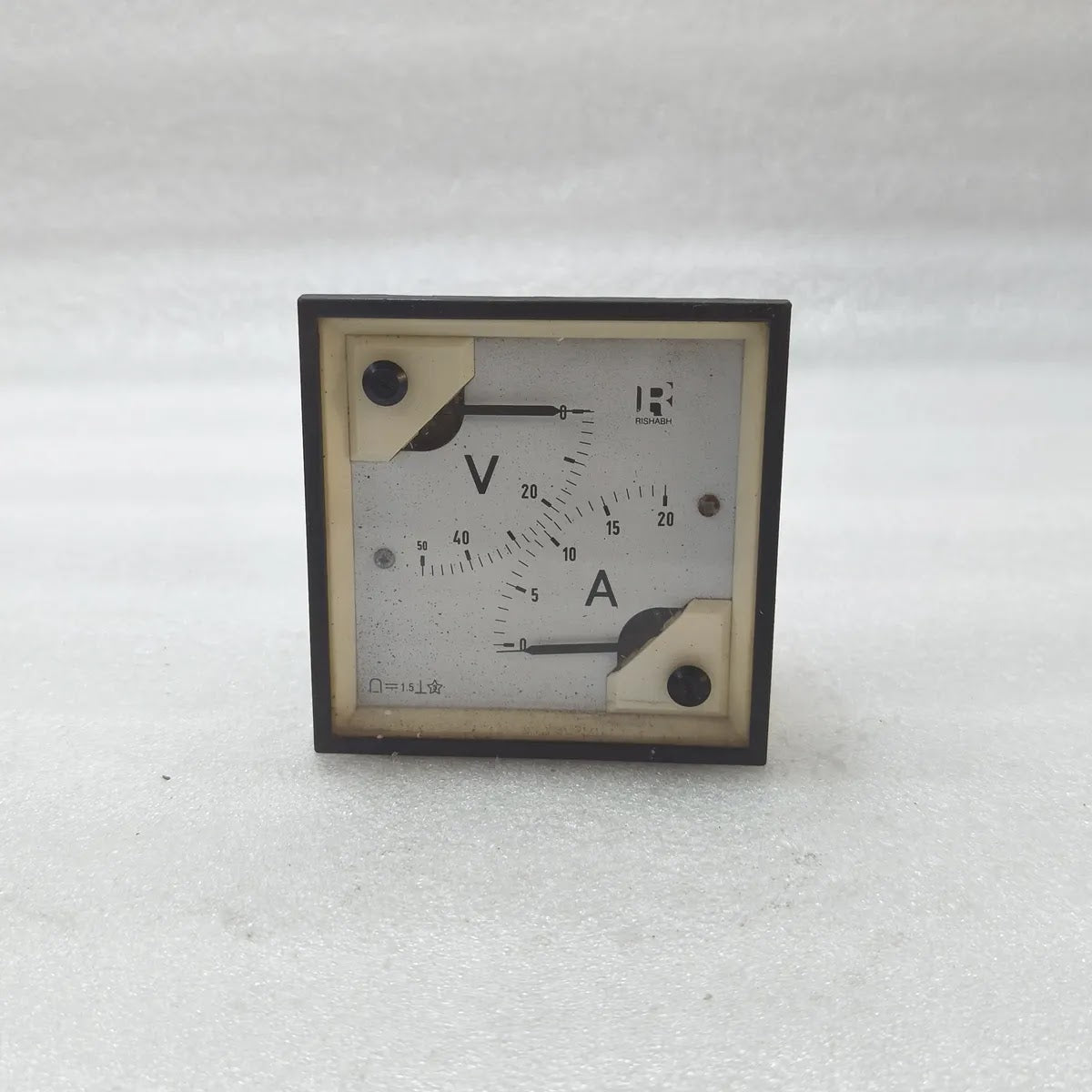 RISHABH Dual Moving Coil DC Panel Meter Voltmeter Ammeter 50V 20A