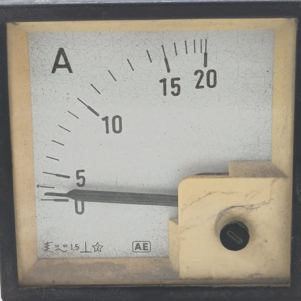 AUTOMATIC ELECTRIC AE Moving Iron Panel Ammeter 0-20A AC