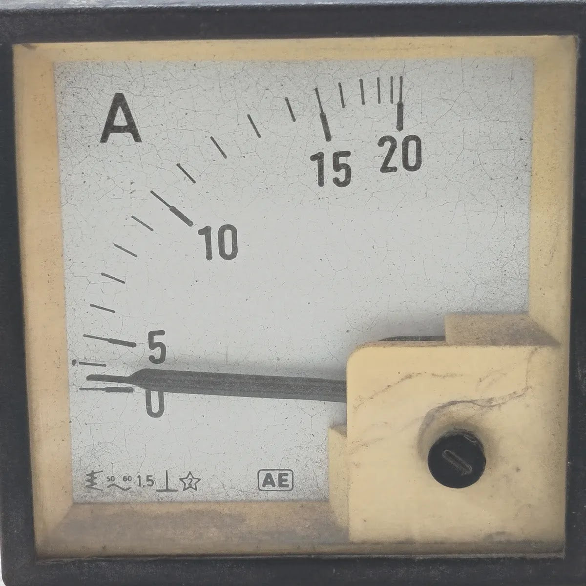AUTOMATIC ELECTRIC AE Moving Iron Panel Ammeter 0-20A AC
