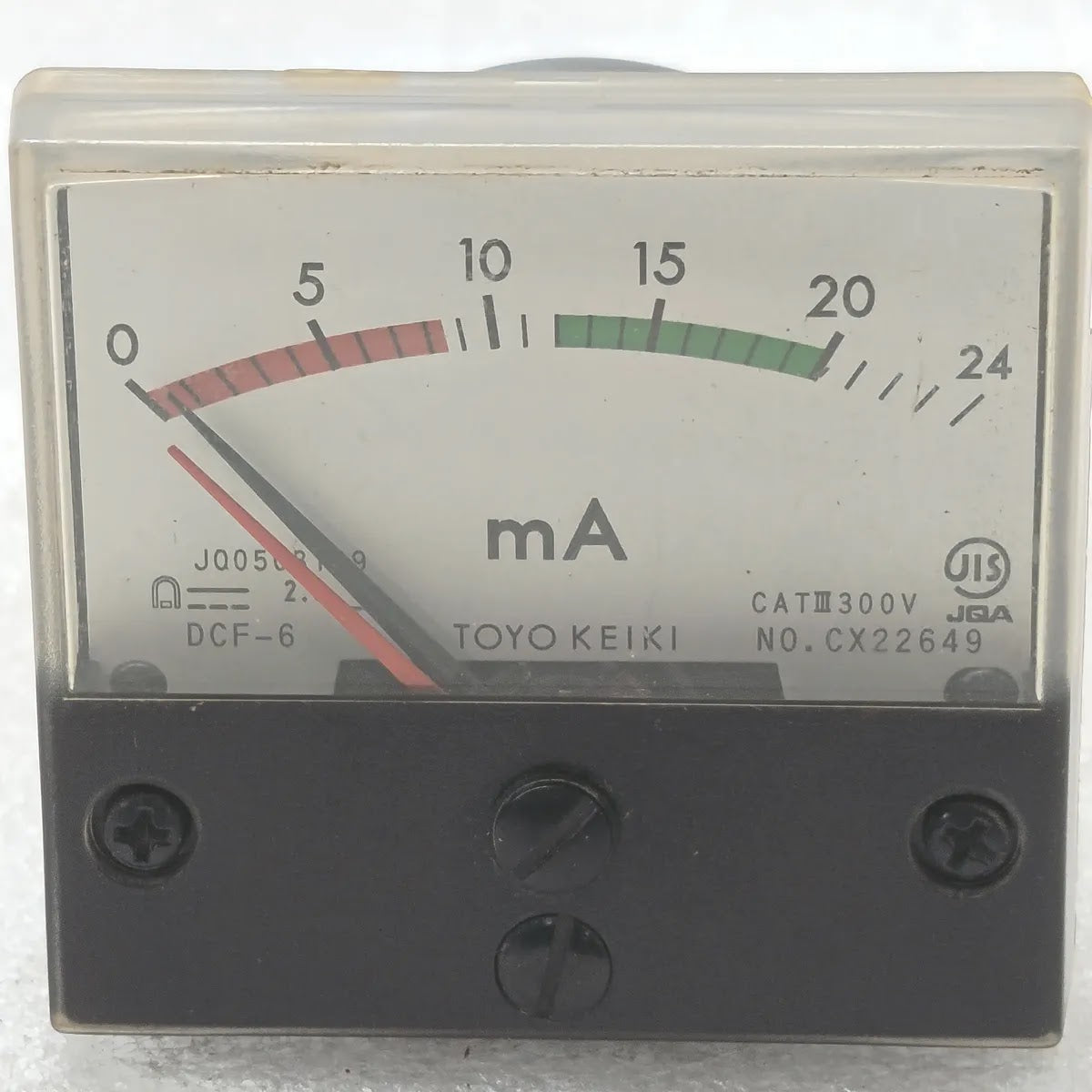 TOYO KEIKI DCF-6 DC Ammeter Panel Meter 0-24mA