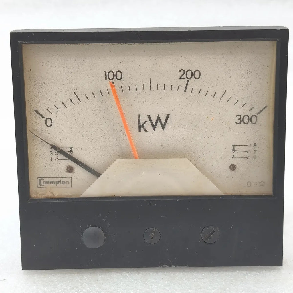 CROMPTON Analogue Panel Wattmeter kW Meter 0-300kW