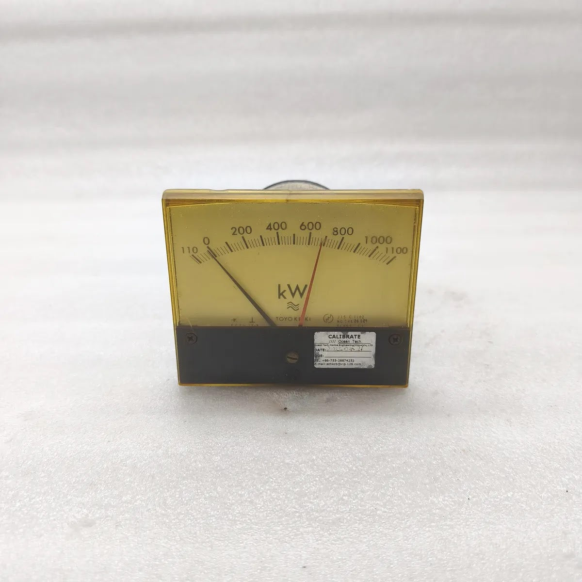 TOYO KEIKI ECF-12NB Wattmeter Panel Meter 1100kW 460/115V