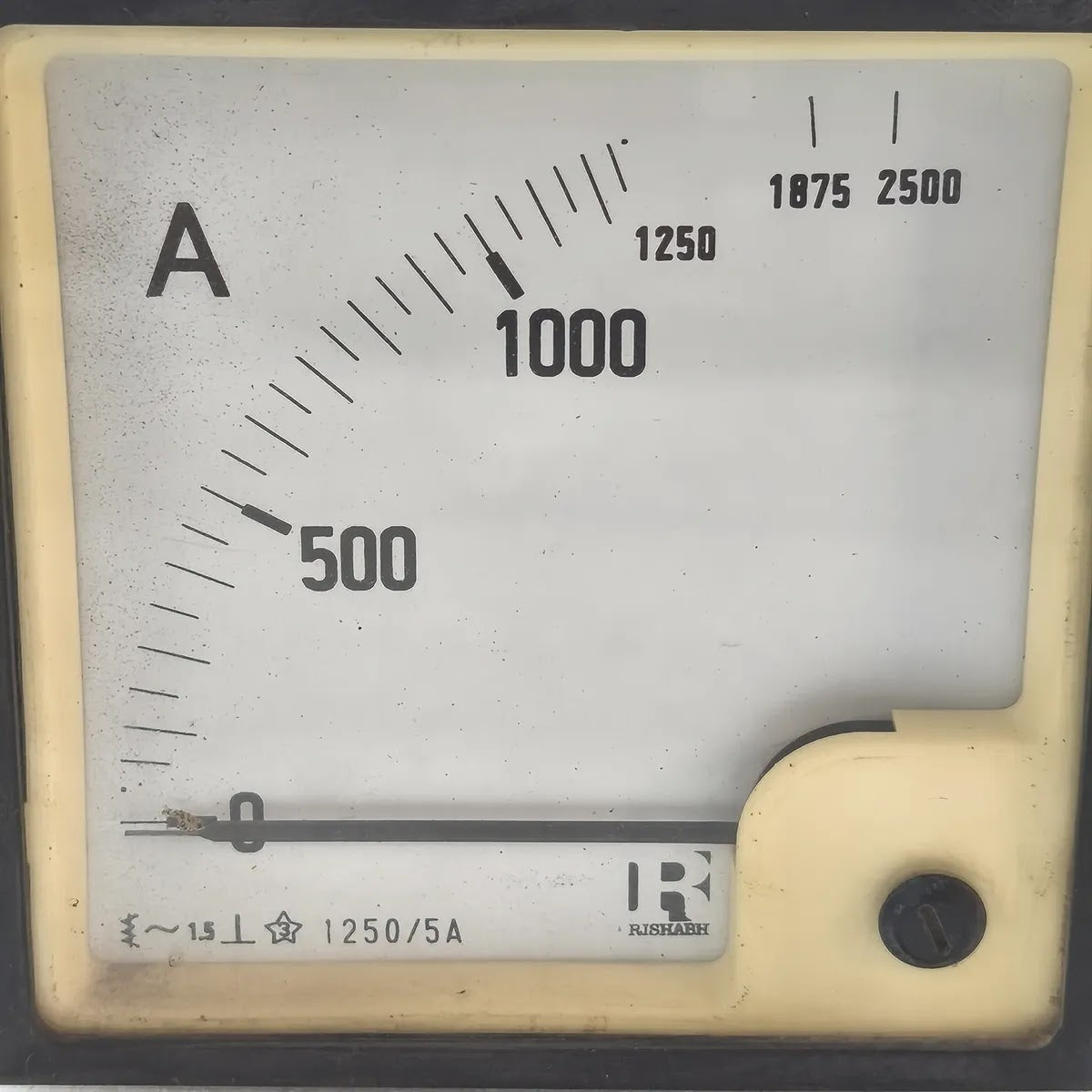 RISHABH Analogue Panel Ammeter 0-1250A CT 1250/5A