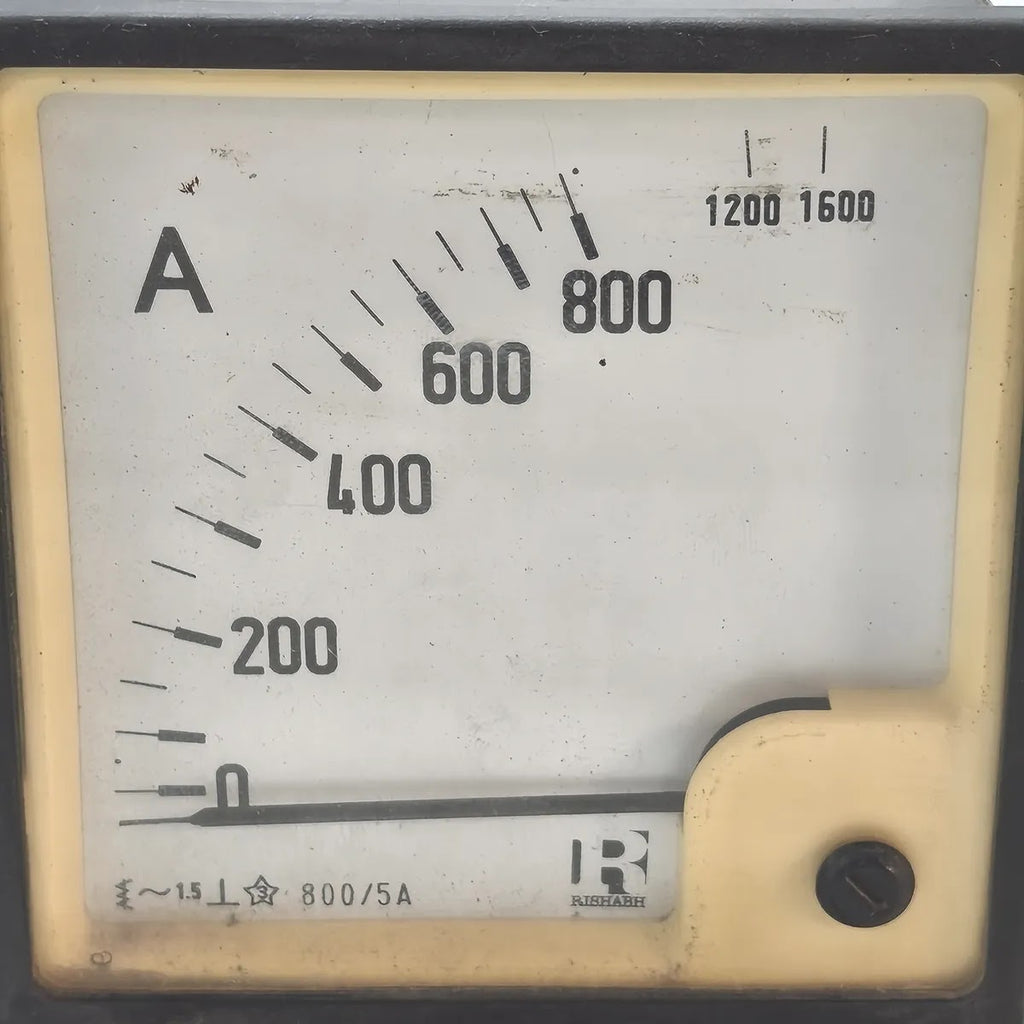 RISHABH Moving Iron Panel Ammeter 0-800A 800/5A