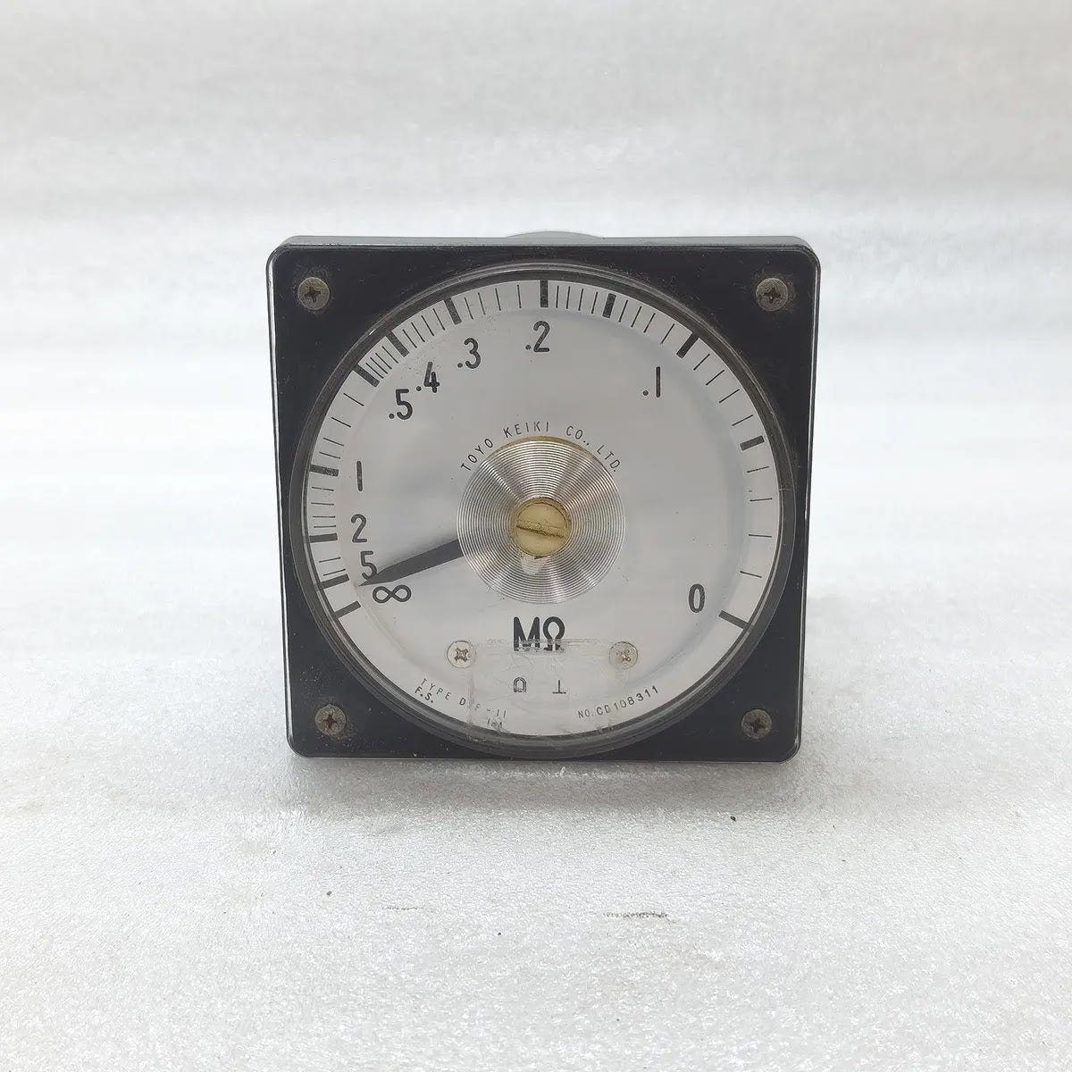 TOYO KEIKI DVF-11 Insulation Resistance Panel Meter 0-5MΩ 1mA