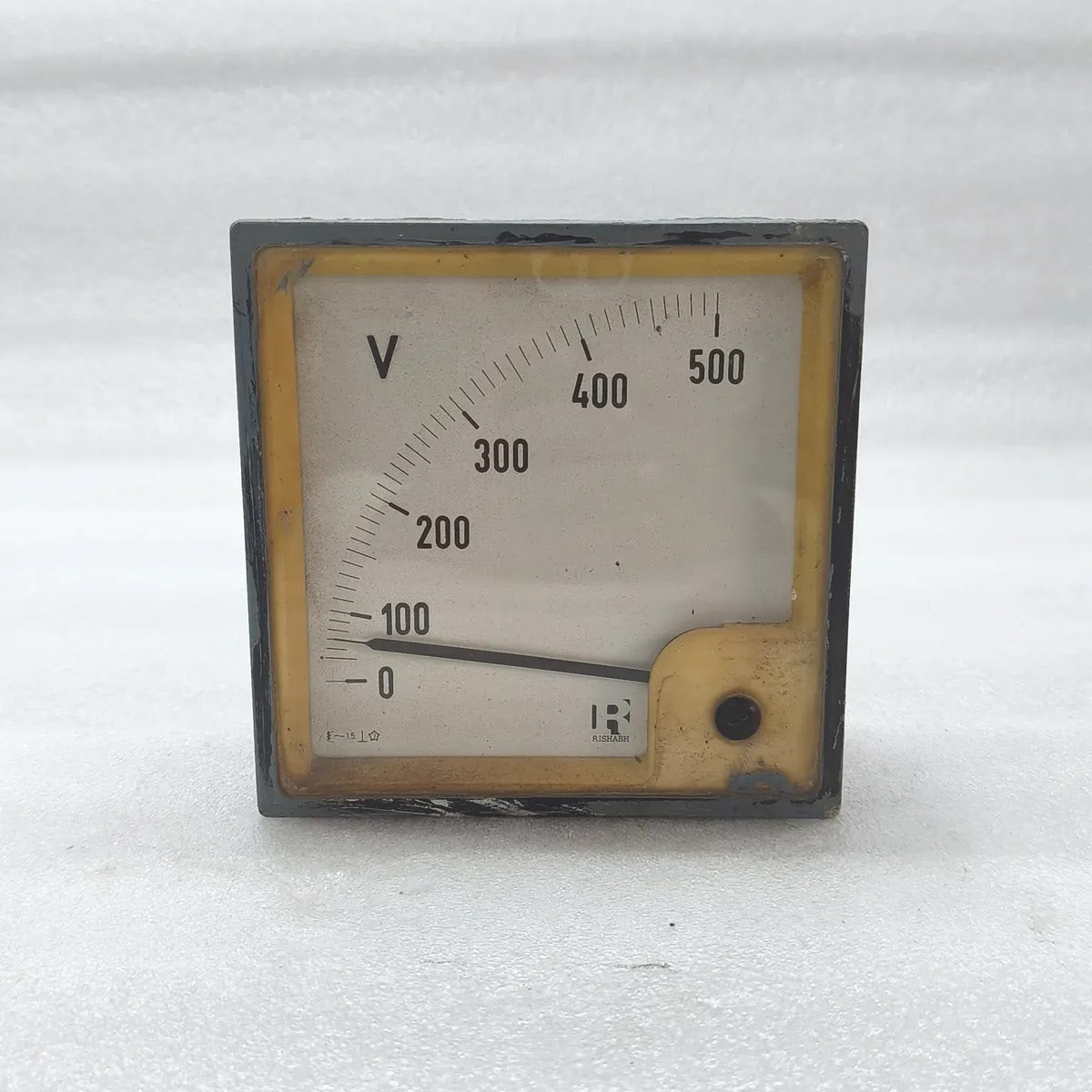 Rishabh Moving Iron Panel Voltmeter 0-500V AC 90x90 Marine Switchboard
