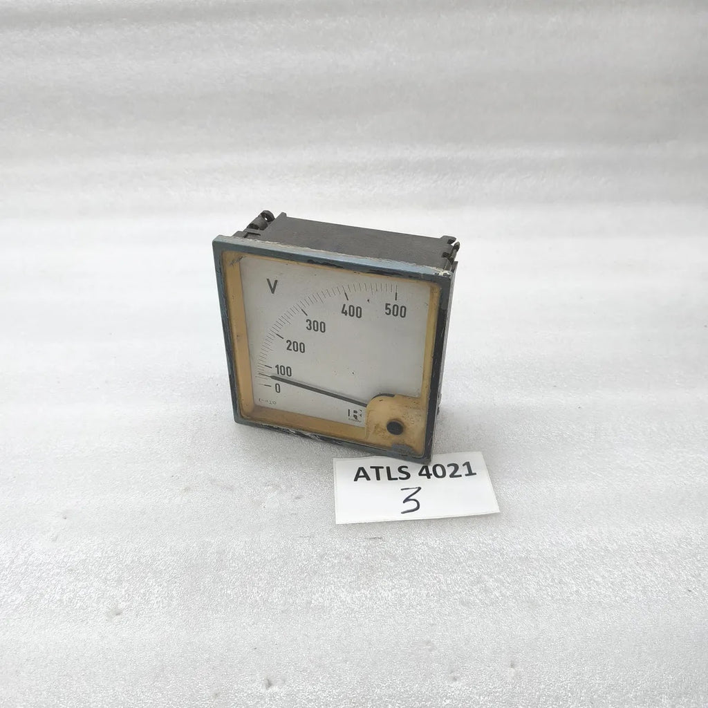 Rishabh Moving Iron Panel Voltmeter 0-500V AC 90x90 Marine Switchboard
