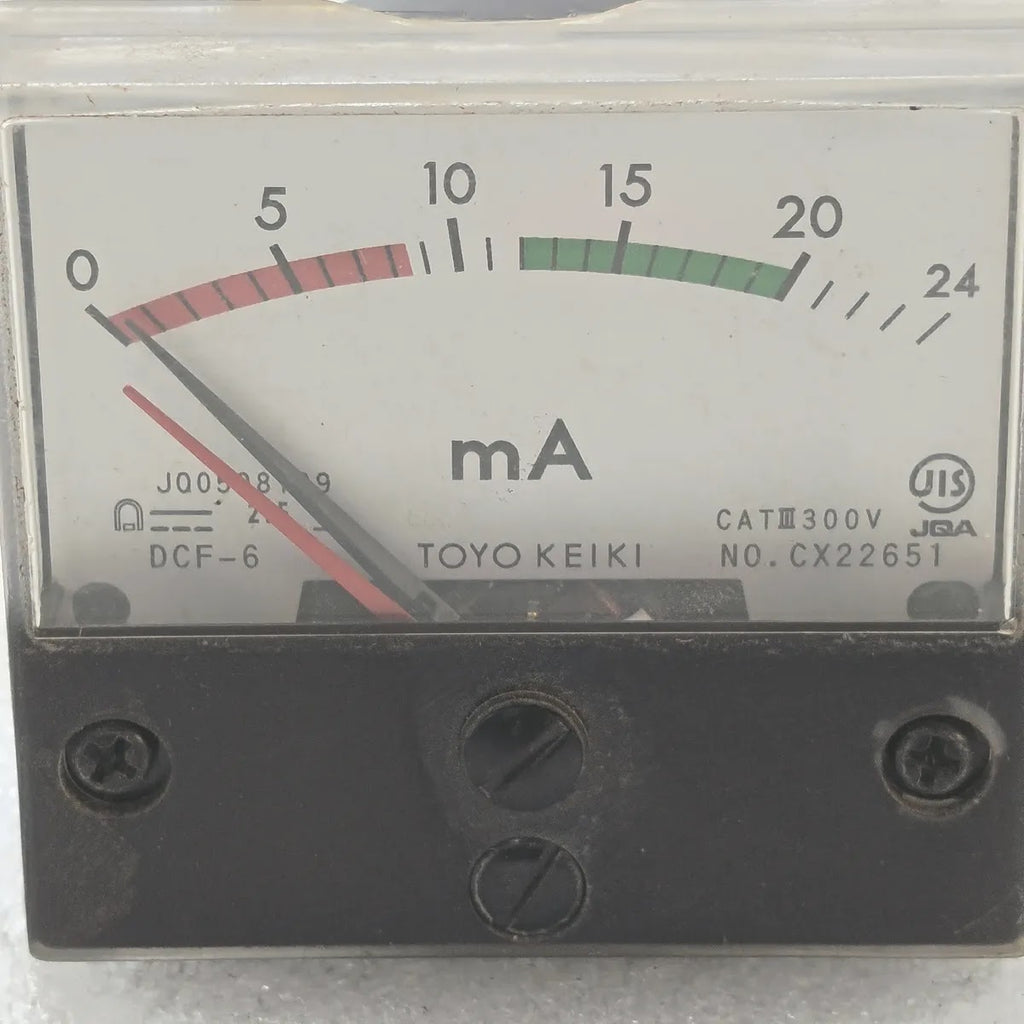 TOYO KEIKI DCF-6 Analog Panel Ammeter 0-24mA DC