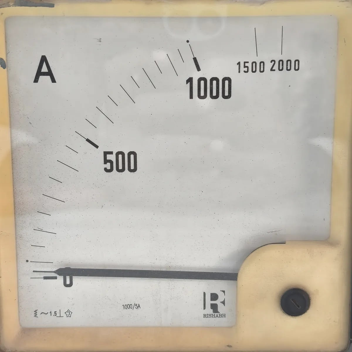 RISHABH Analogue Panel Ammeter 0-2000A 1000/5A CT