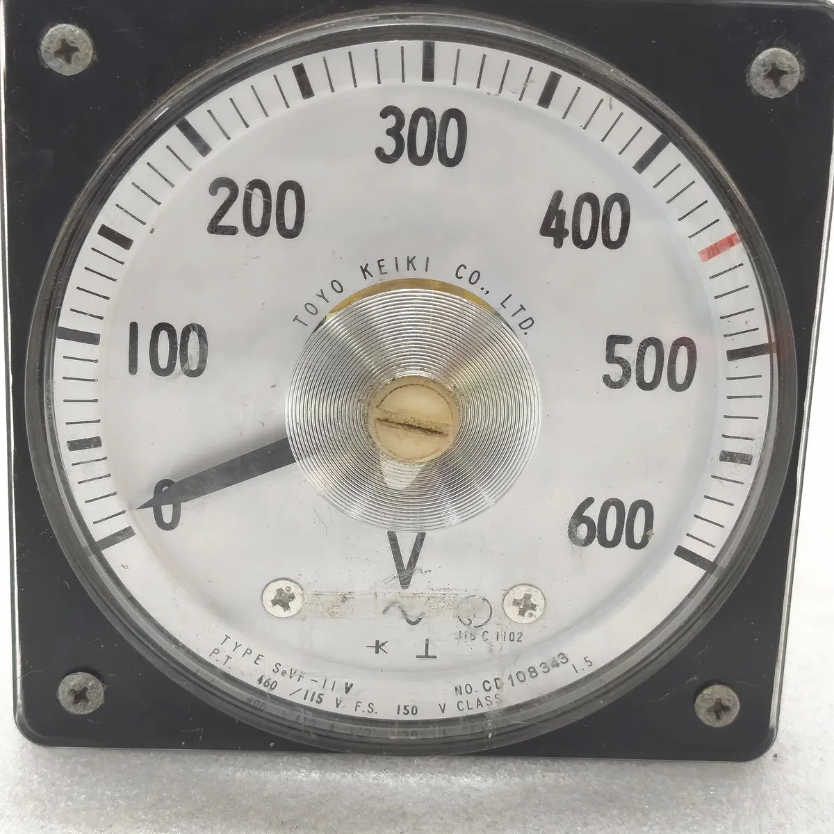 TOYO KEIKI SeVF-11V AC Voltmeter 0-600V PT 460/115V