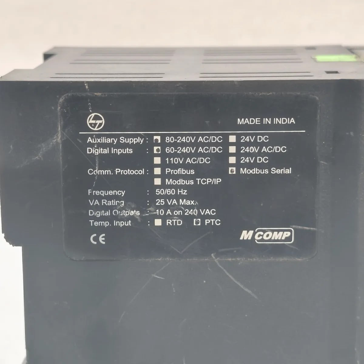 L&T MComp Motor Protection Relay 80-240V AC/DC 50/60Hz