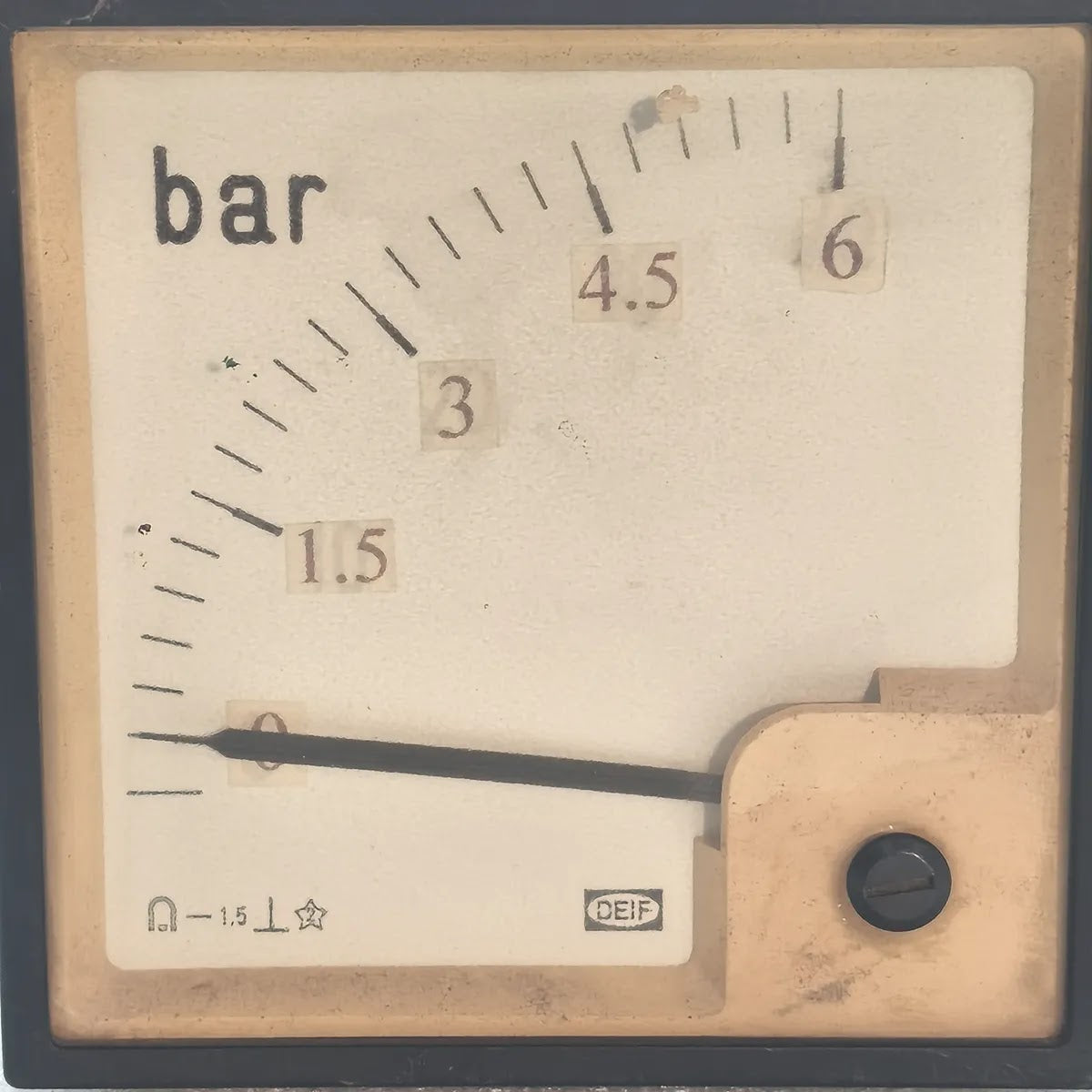 DEIF Analogue Panel Pressure Indicator Meter 0-6 bar