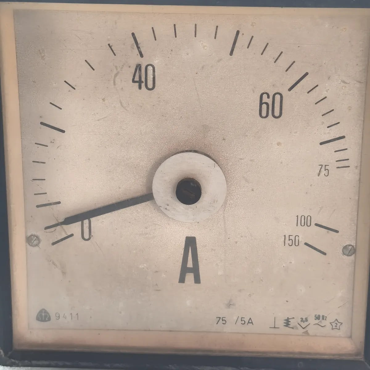 9411 Analogue Panel Ammeter 0-75A 75/5A