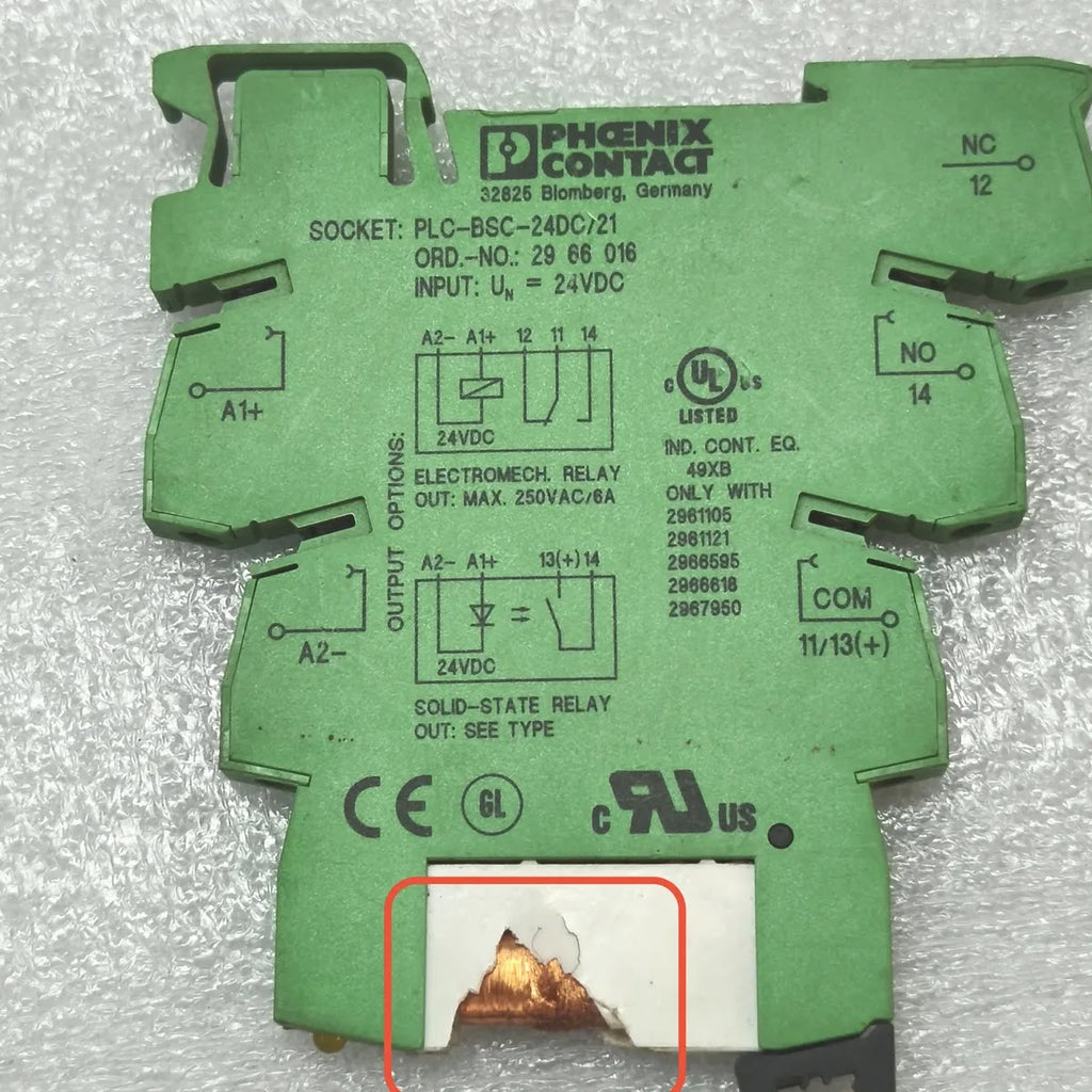 PHOENIX CONTACT PLC-BSC-24DC/21 2966016 Relay Base 24VDC 6A