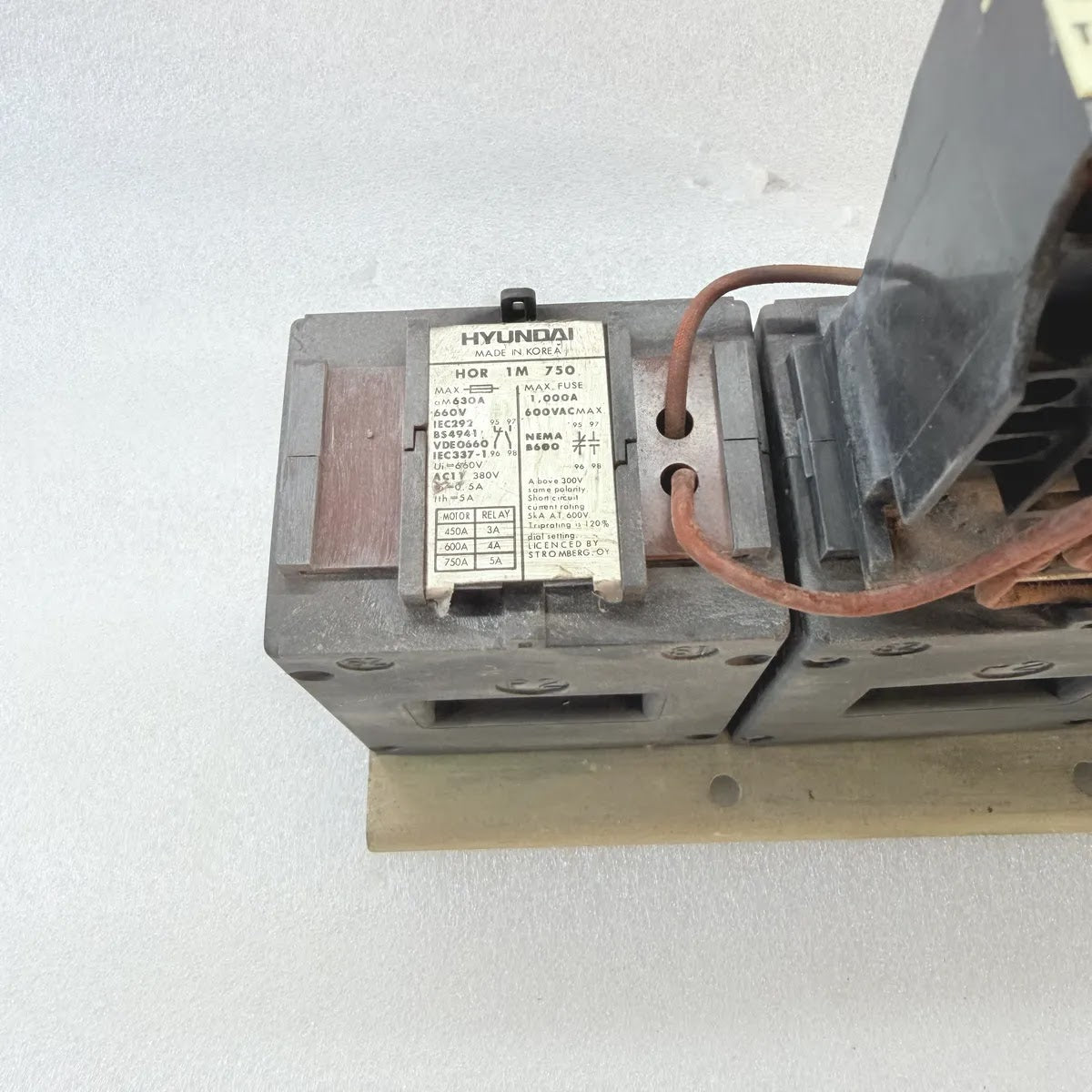 HYUNDAI HOR 1M 750 + HOR 1K 5 Thermal Overload Relay 750A 660V