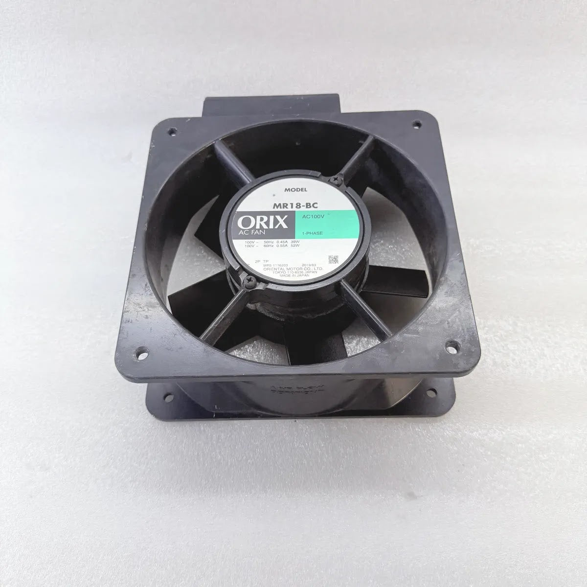 ORIENTAL MOTOR ORIX MR18-BC AC Axial Fan 100V 50/60Hz