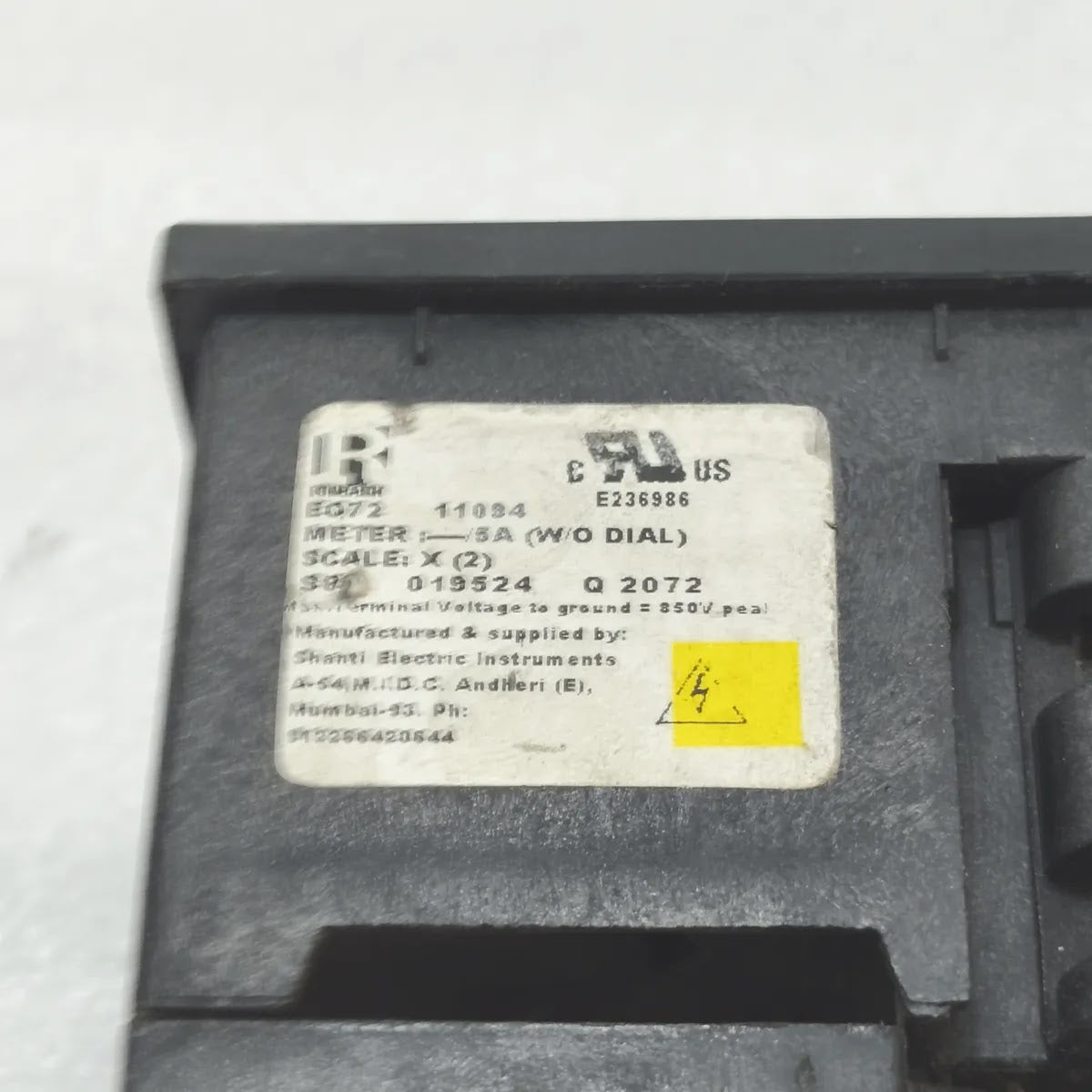 RISHABH EQ72 Analog Ammeter 100/5A 0-200A Moving Iron Panel Meter