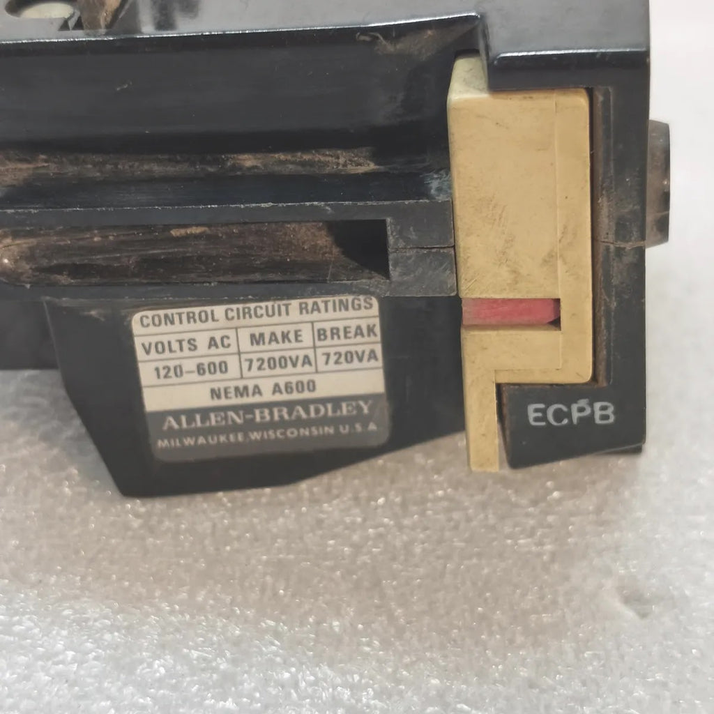A Bradley ECPB Thermal Overload Relay 3 Pole 120-600V AC