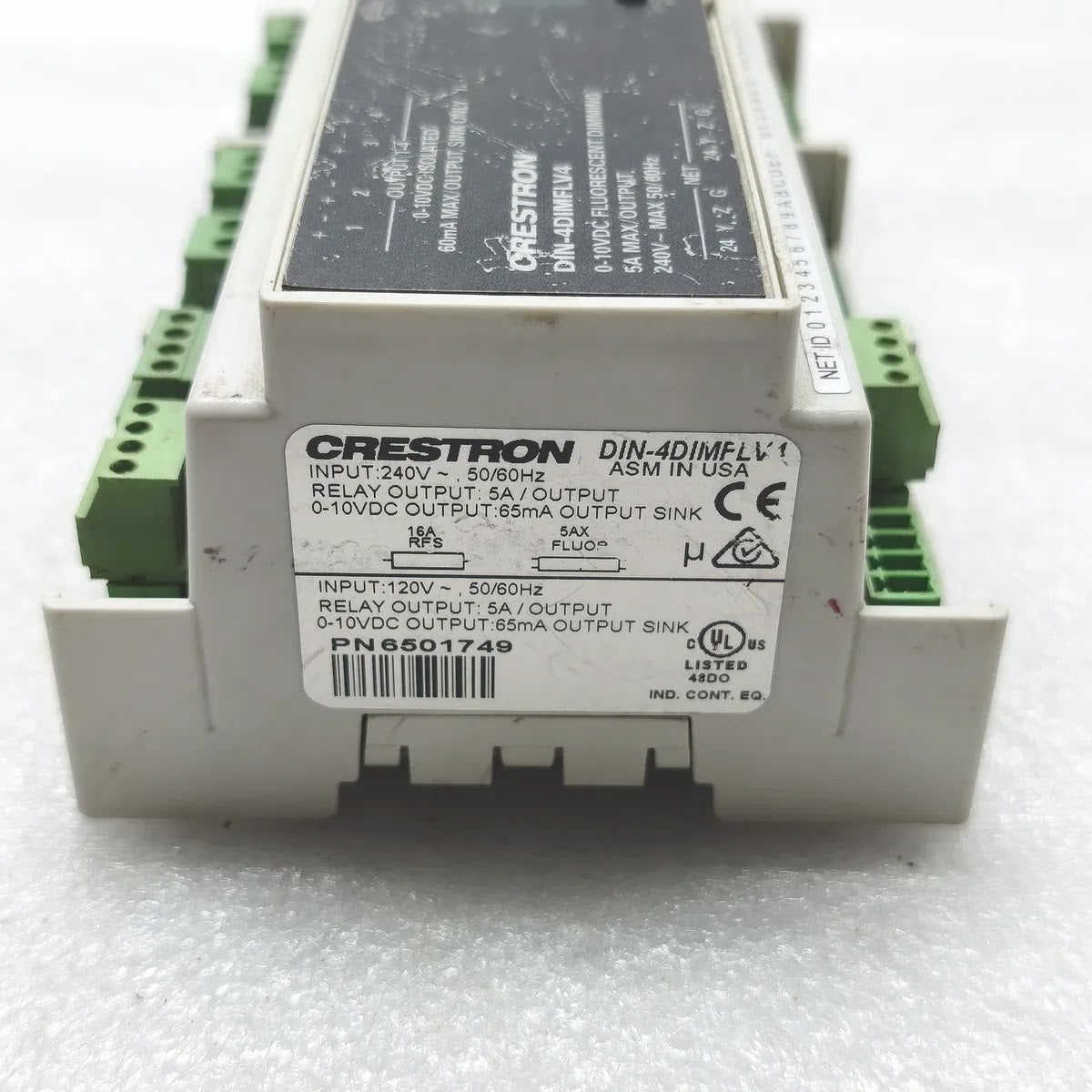 CRESTRON DIN-4DIMFLV4 0-10V Dimmer Module 4-Channel 5A 240V