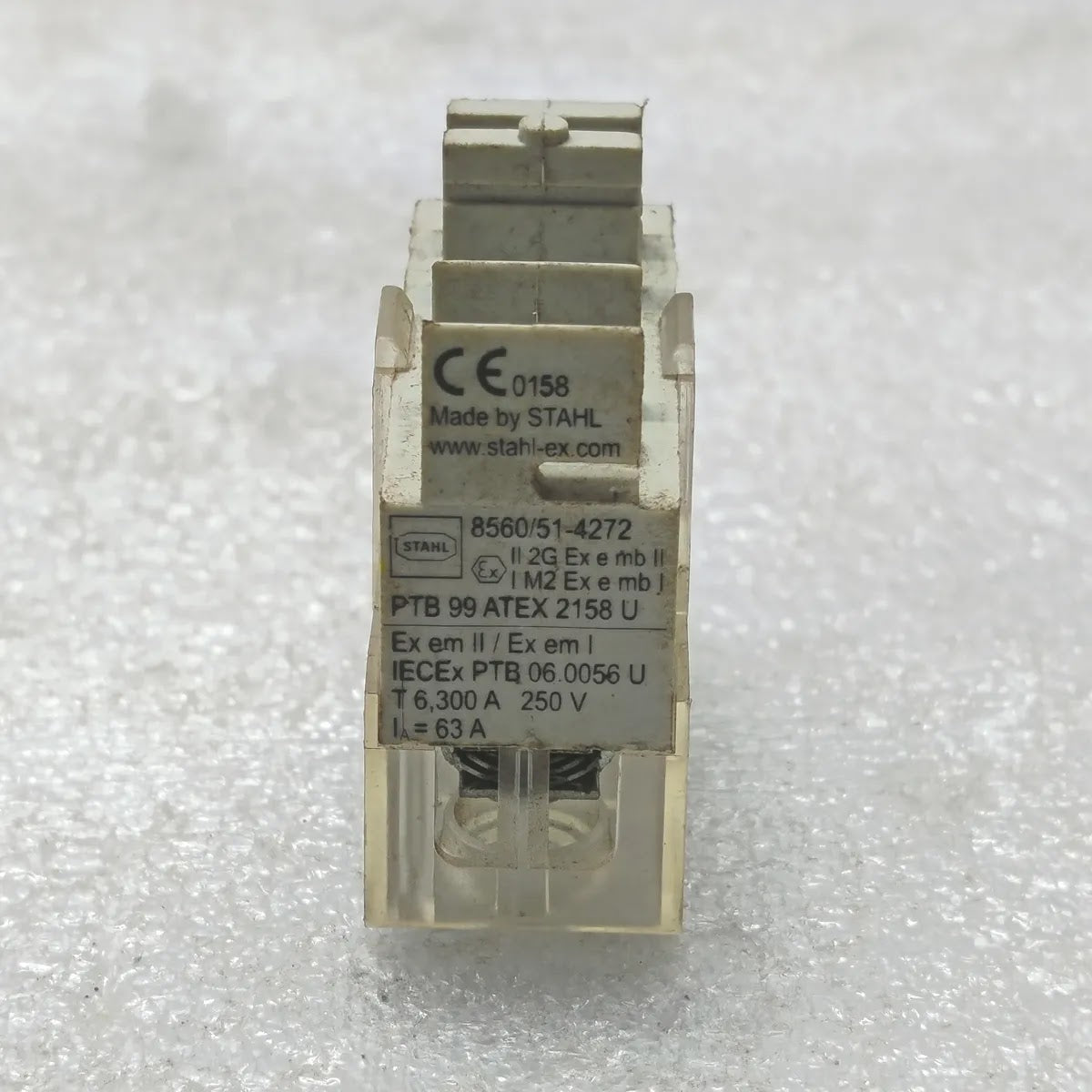 STAHL 8560/51-4272 Ex Fuse Base 6.3A 250V