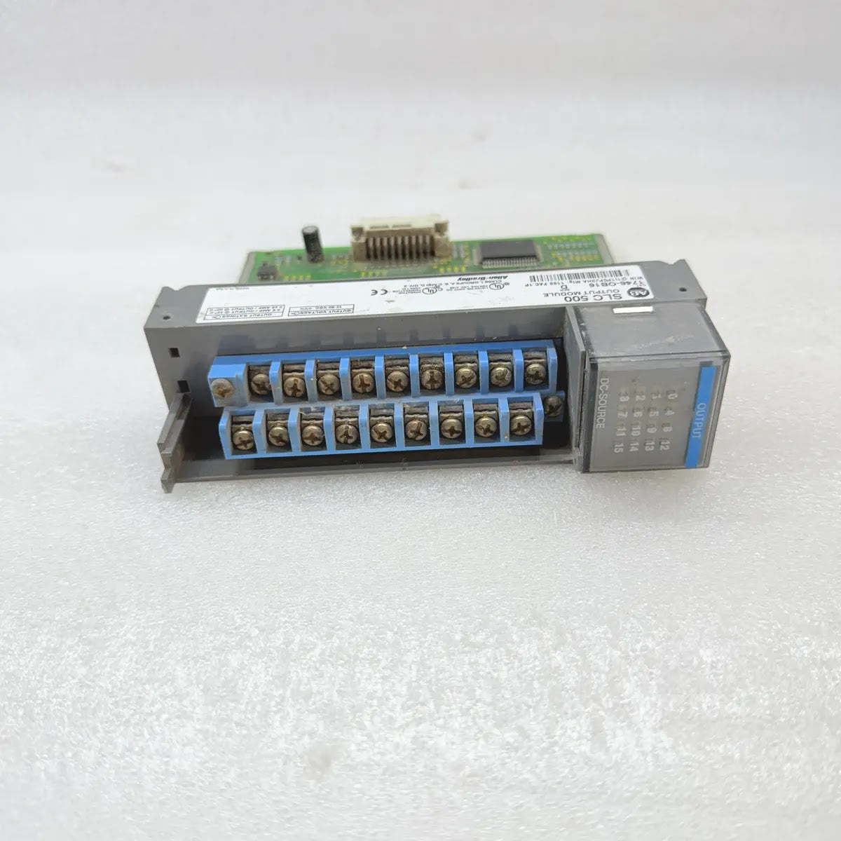 A Bradley 1746-OB16 SLC 500 DC Output Module 16-Point 10-50VDC