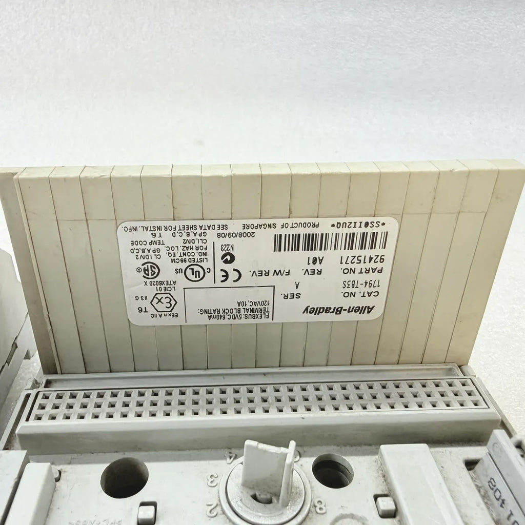 A Bradley 1794-TB3S FLEX I/O Terminal Base Unit 10A 120VAC