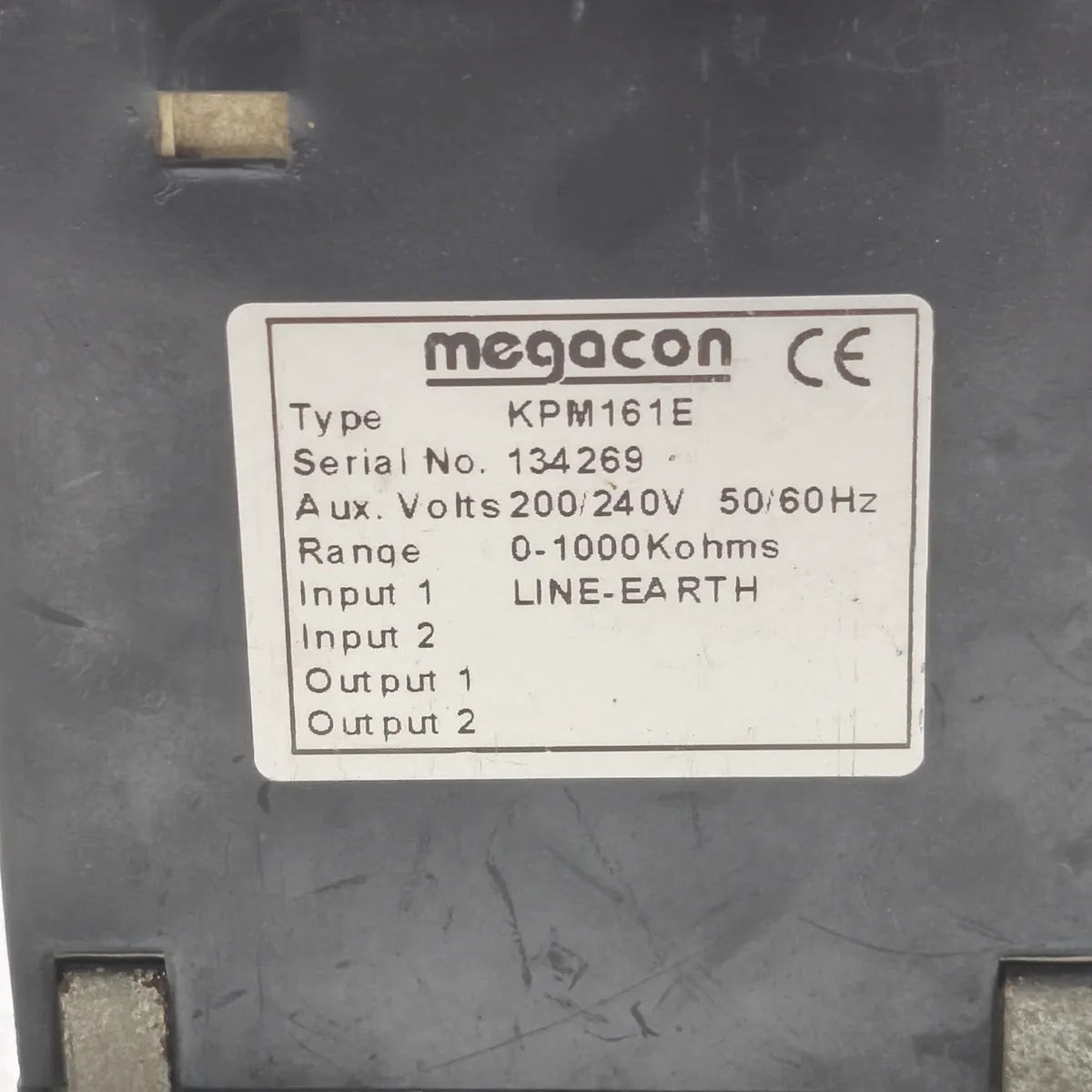 MEGACON KPM161E Insulation Monitor Relay 0-1000kohm 200/240V