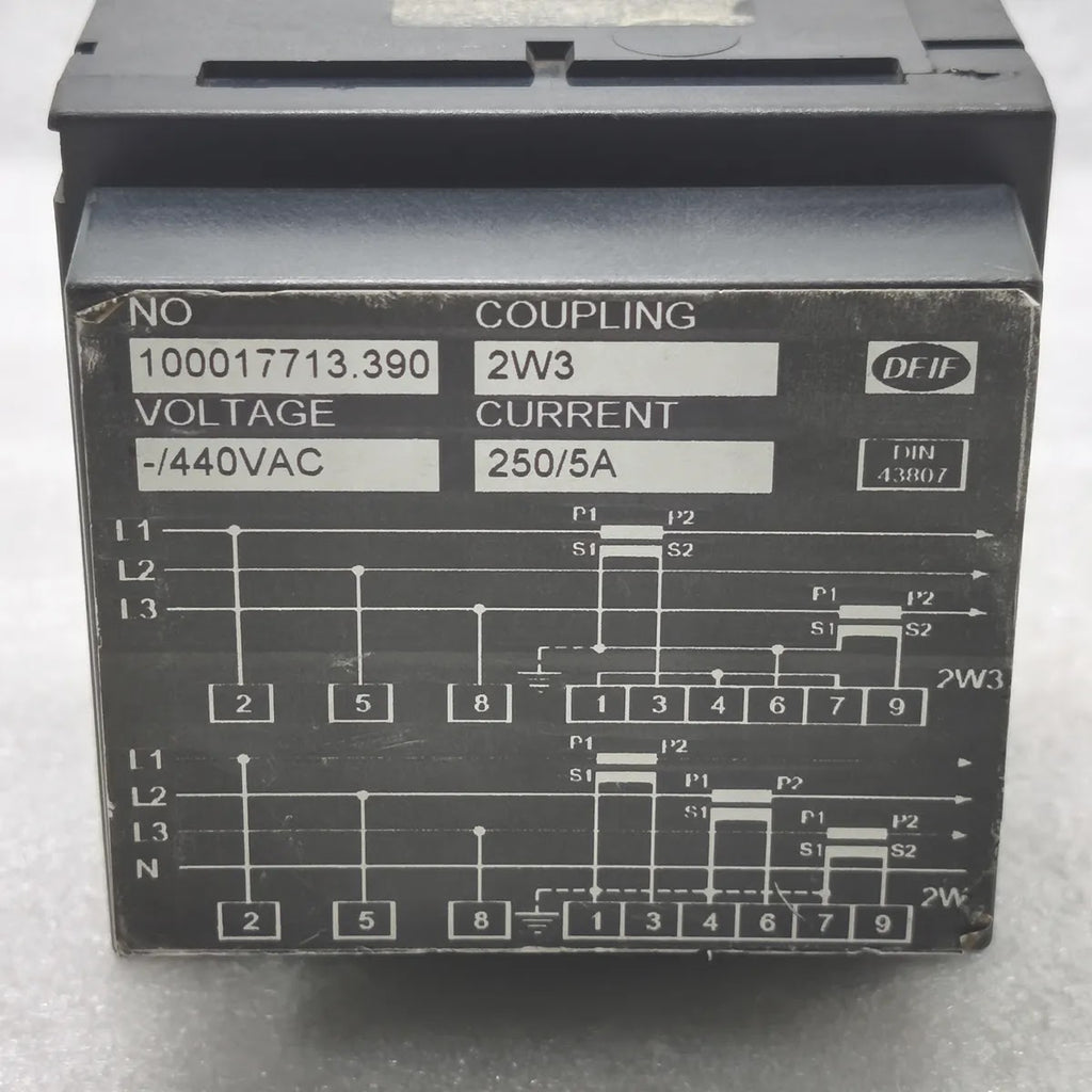 DEIF 100017713.390 kW Power Meter 0-150kW 440VAC