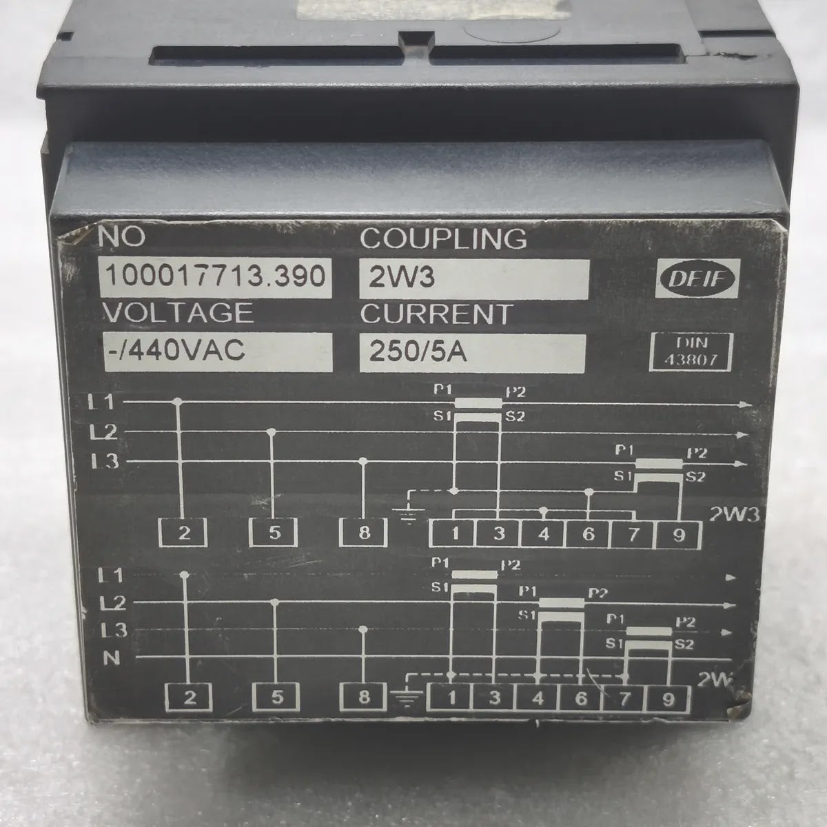 DEIF 100017713.390 kW Power Meter 0-150kW 440VAC