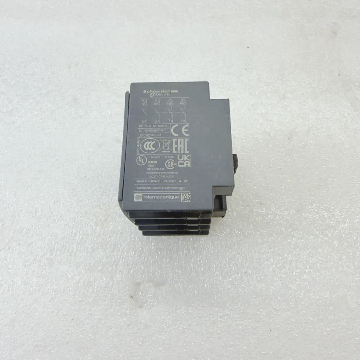 S Electric LADN40 Add On Auxiliary Contact Block 4NO 10A 690V TeSys