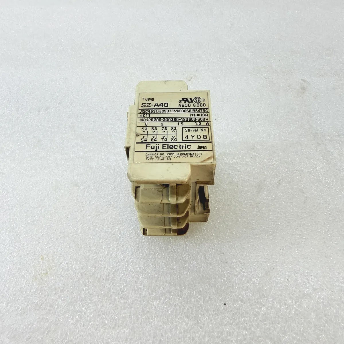 FUJI ELECTRIC SZ-A40 Auxiliary Contact Block 4NO 10A