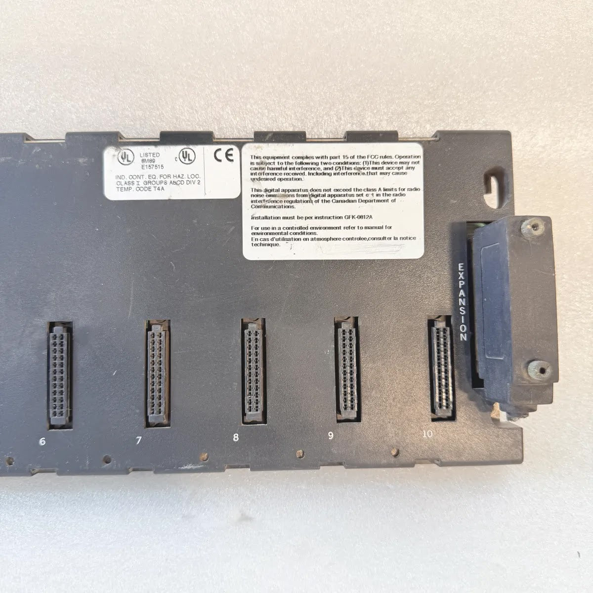 GE FANUC IC693CHS391 Series 90-30 10-Slot CPU Baseplate 5VDC