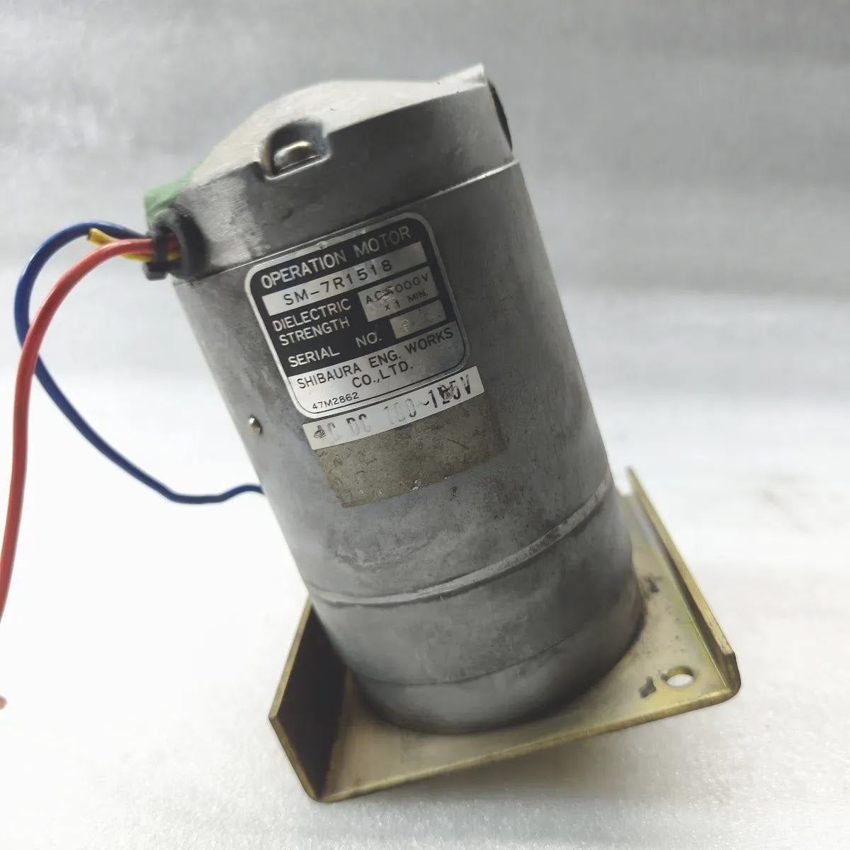 SHIBAURA SM-7R1518 Operation Motor AC/DC 100-125V