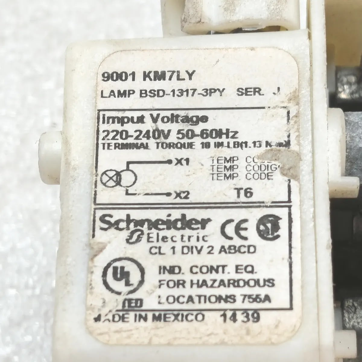 S Electric 9001KM7LY LED Pilot Light Module 220-240V 30mm