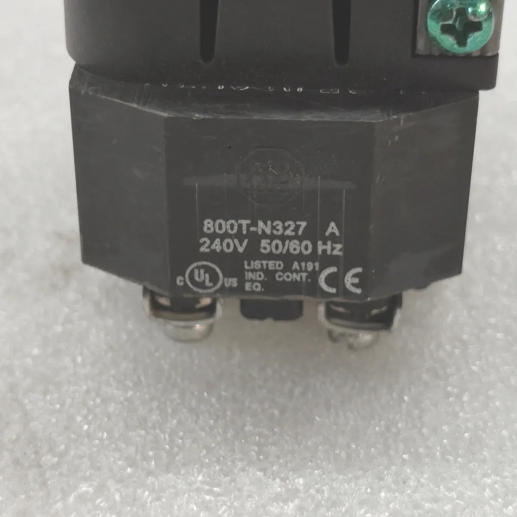 A Bradley 800T-26JRH91KB7AX + 800T-N327 Illuminated Selector Switch 240V