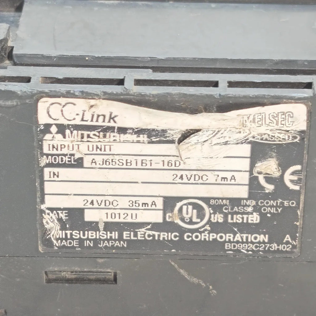 MITSUBISHI AJ65SBTB1-16D CC-Link Remote Input Unit 16-Point 24VDC