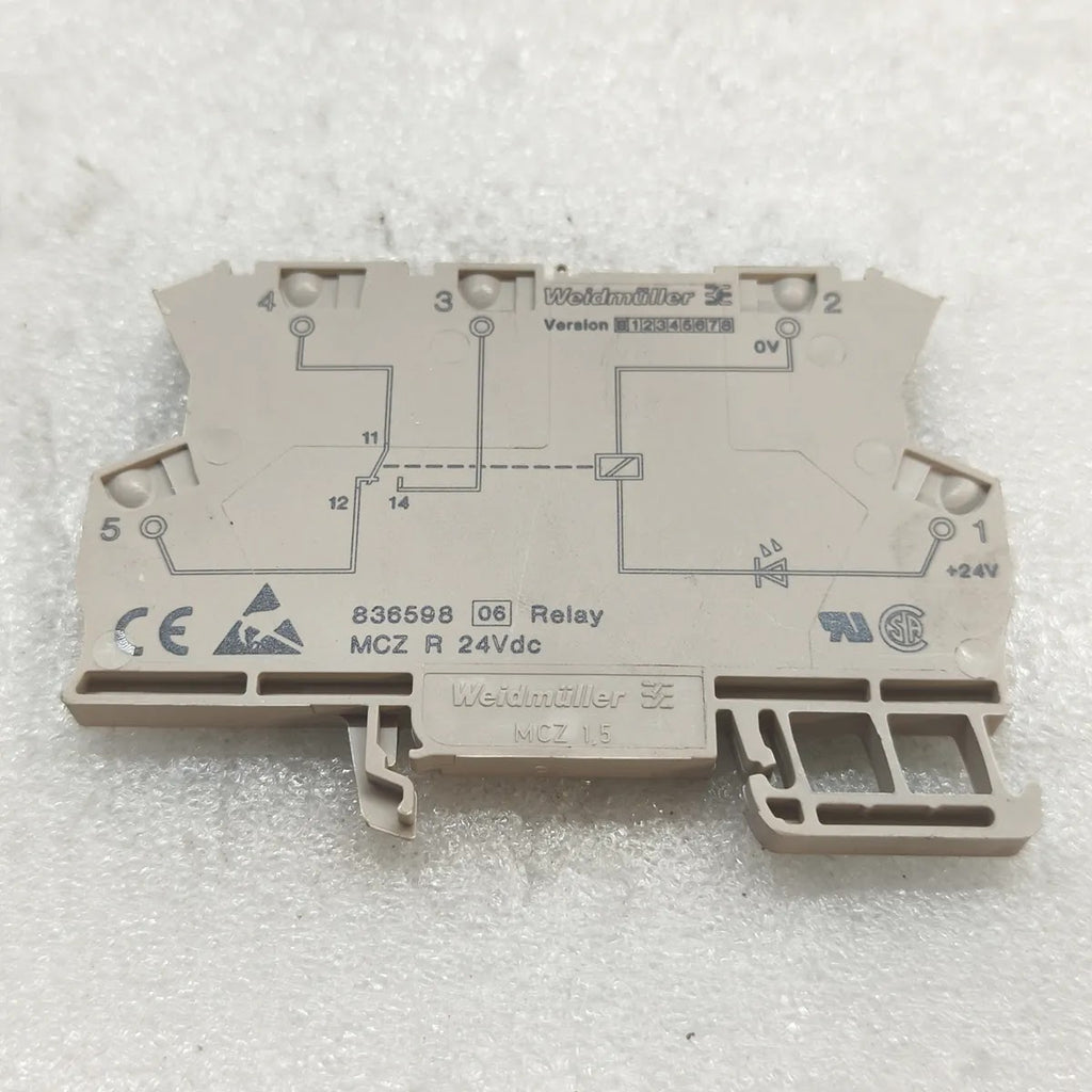 WEIDMULLER 836598 MCZ R + RSS113024 Relay Module 24Vdc 6A