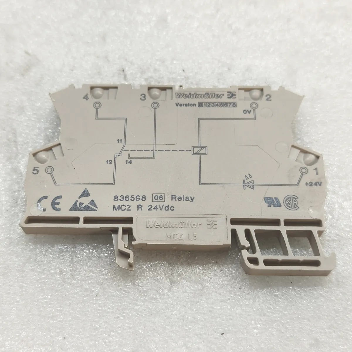 WEIDMULLER 836598 MCZ R + RSS113024 Relay Module 24Vdc 6A