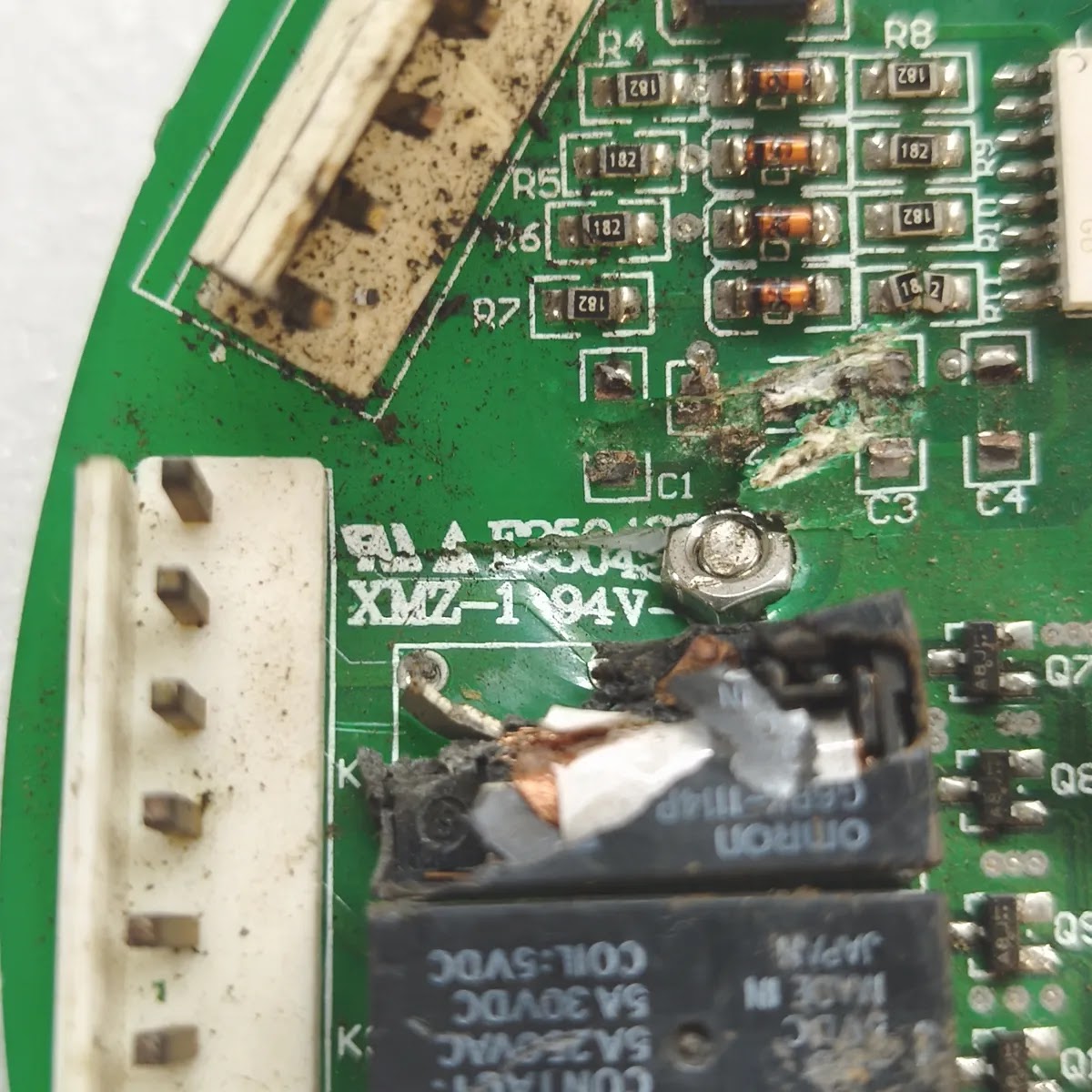XZ-M071112 LCD Display Control PCB 3 Relay Outputs 5A 250VAC - FOR PARTS