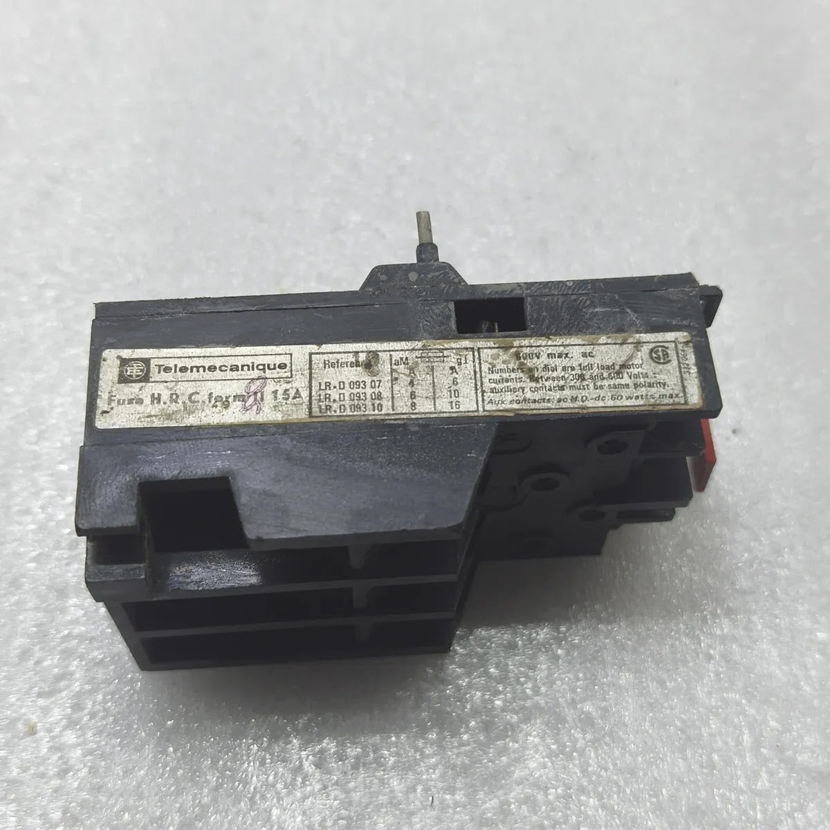 TELEMECANIQUE LR1D09310 Thermal Overload Relay 4-6A 600V