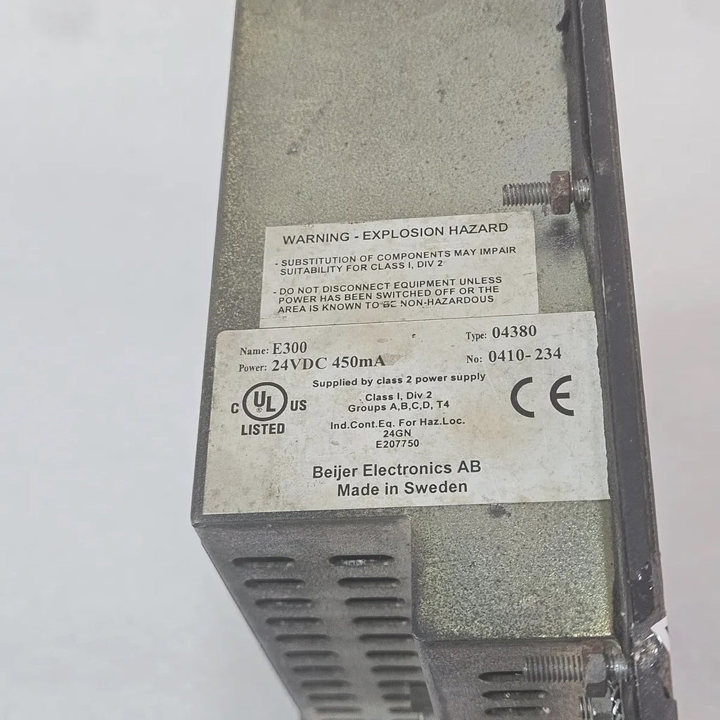 Beijer Electronics E300 Type 04380 Operator Panel 24VDC For Parts - FOR PARTS