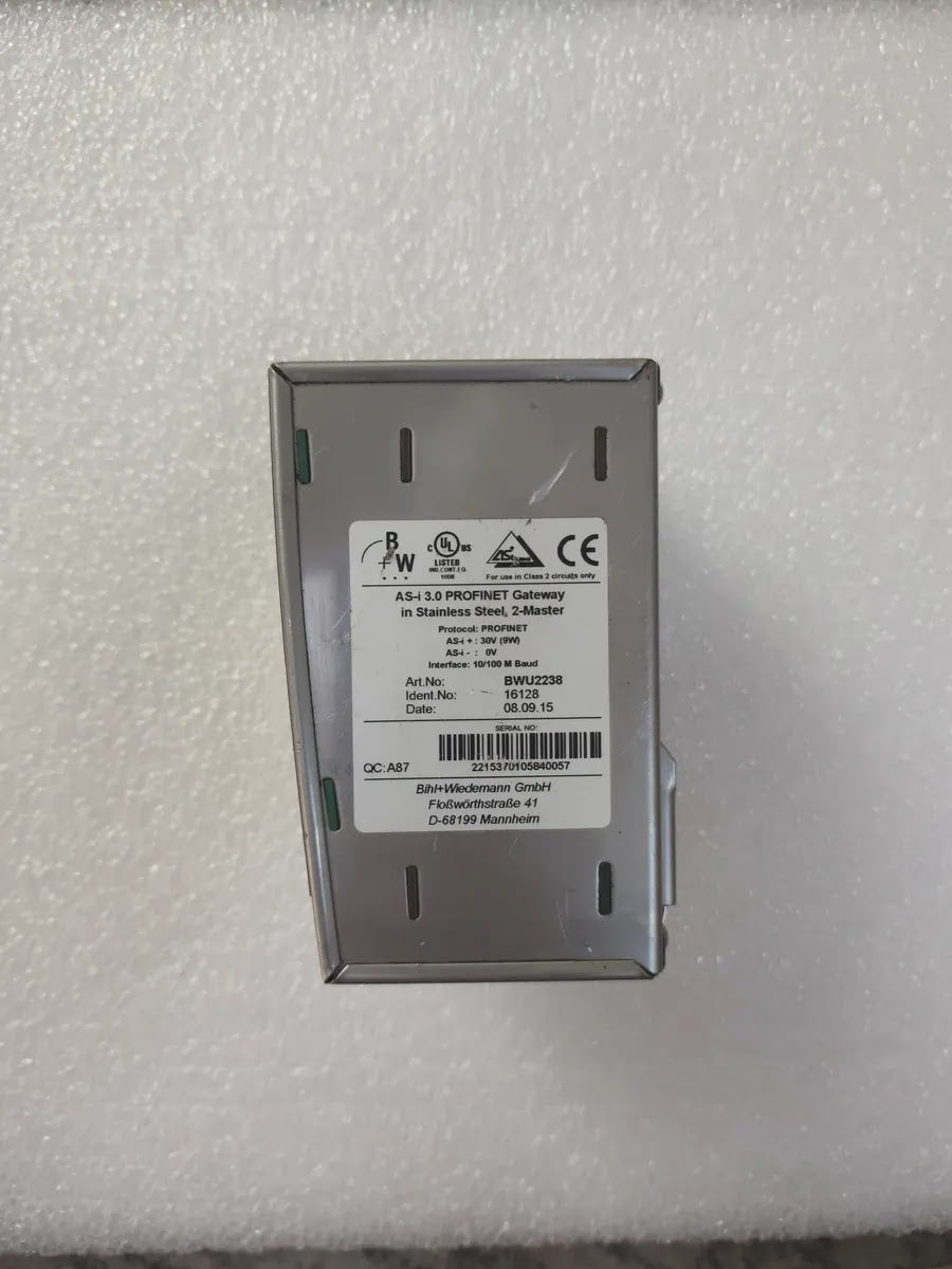 BIHL+WIEDEMANN BWU2238 AS-i 3.0 PROFINET Gateway 30V 2-Master