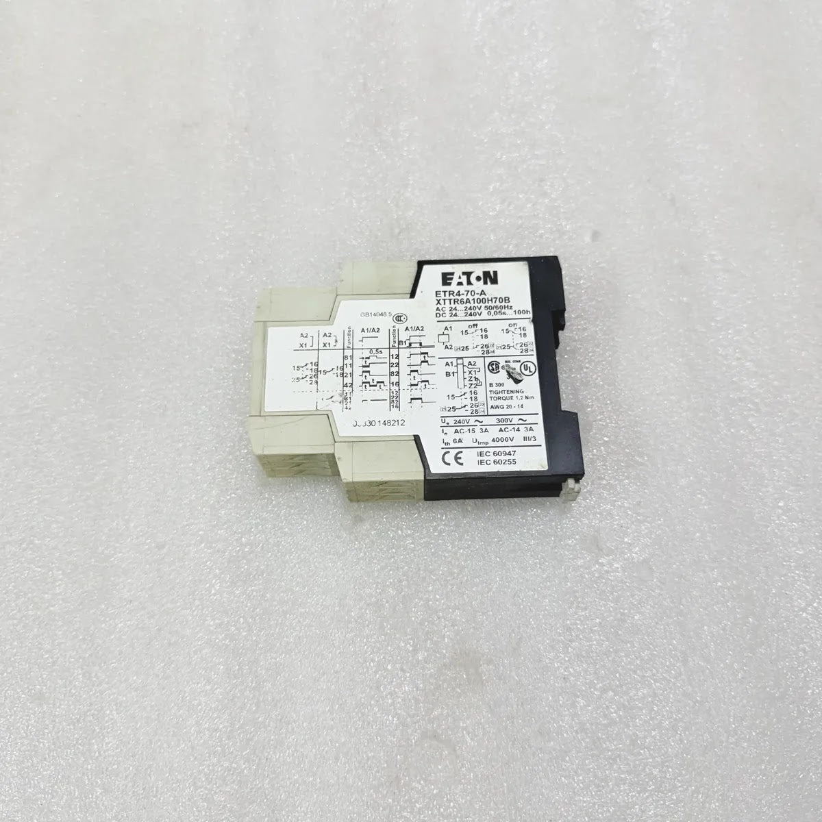 Eaton ETR4-70-A Multifunction Timer 0.05s-100h Pre-Owned