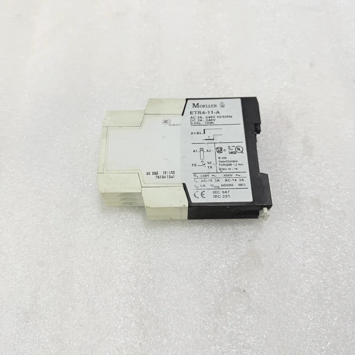 Moeller ETR4-11-A Timing Relay 24-240V AC/DC 0.05s-100h Pre-Owned