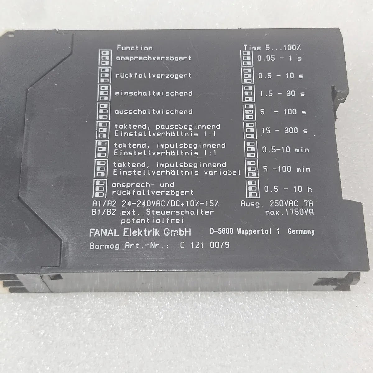 Fanal SR-MFU Multifunction Time Relay 24-240V 7A