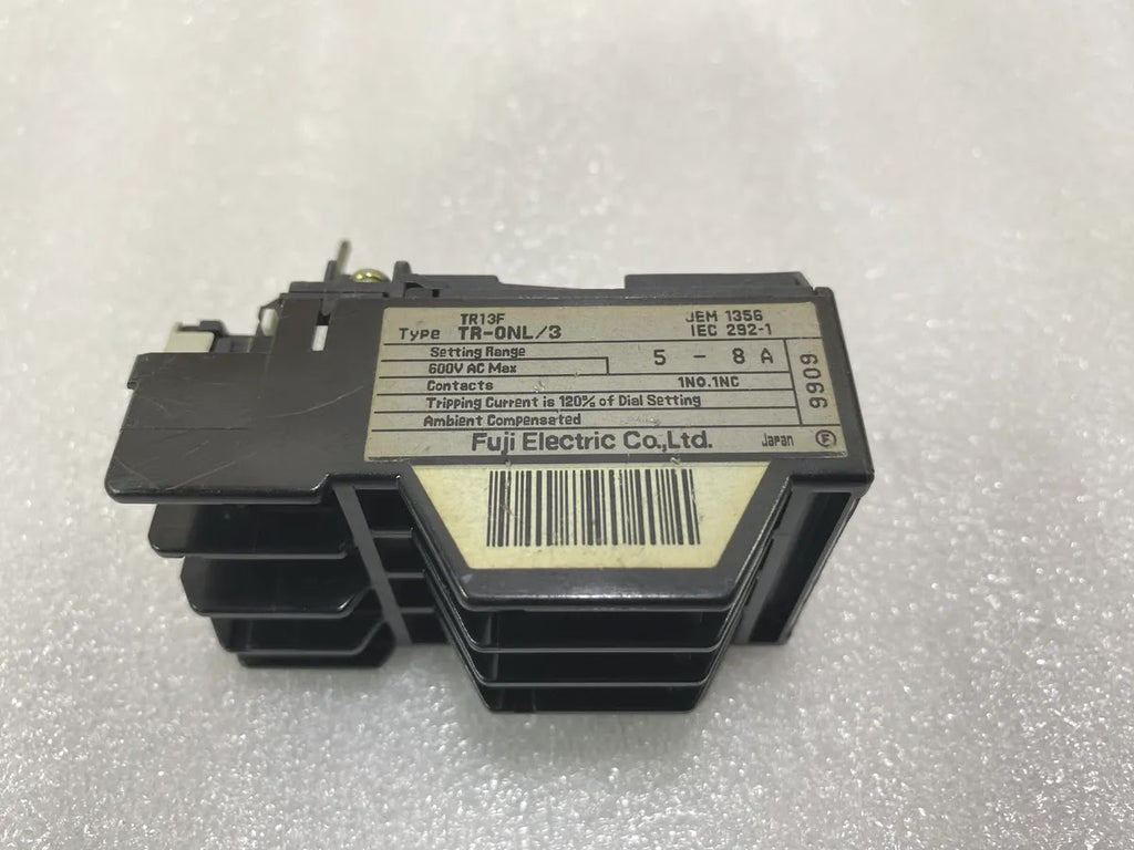 Fuji TR-0NL/3 Thermal Overload Relay 5-8A 600V 1NO 1NC TR13F Pre-Owned
